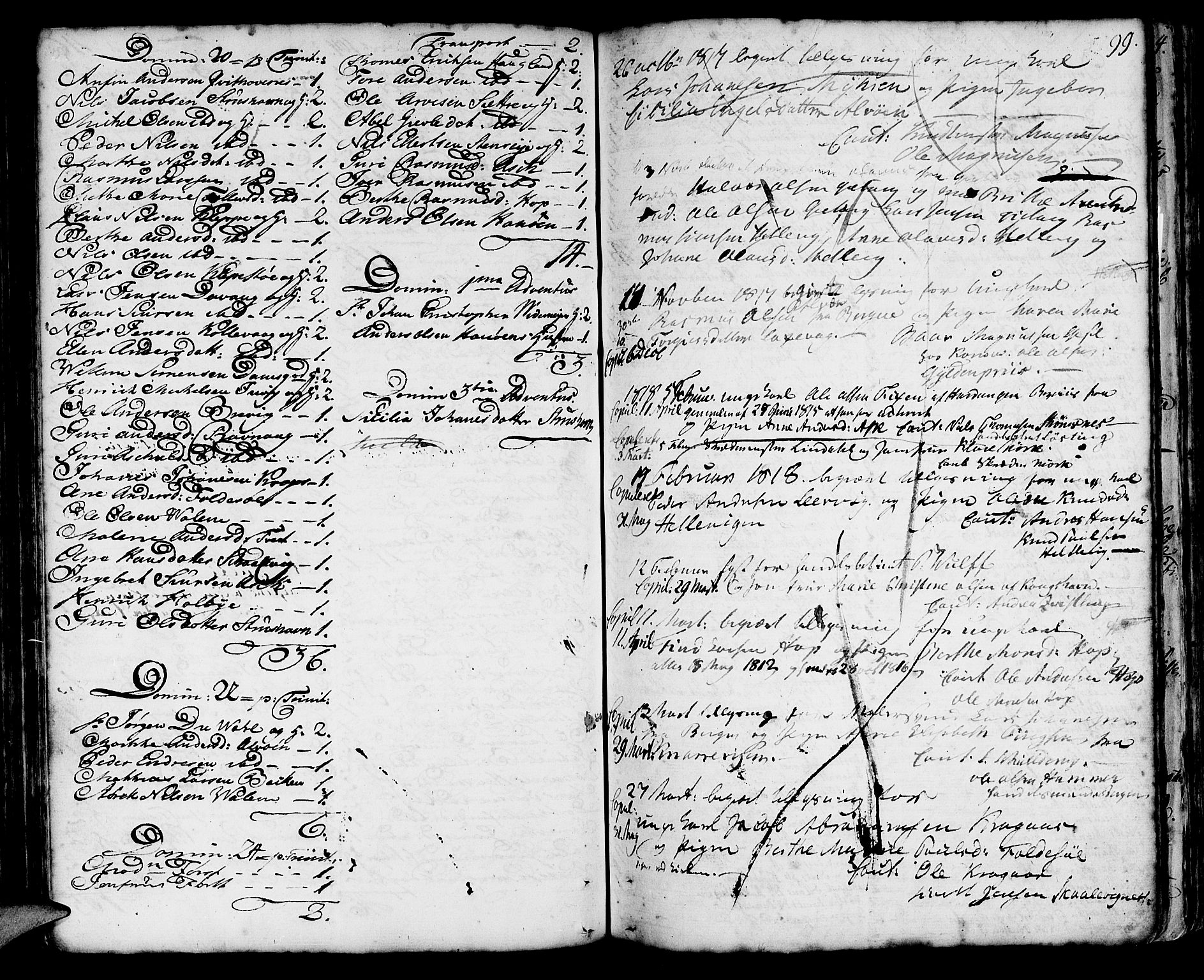 Askøy Sokneprestembete, AV/SAB-A-74101/H/Ha/Haa/Haaa/L0001: Parish register (official) no. A 1, 1742-1818, p. 99