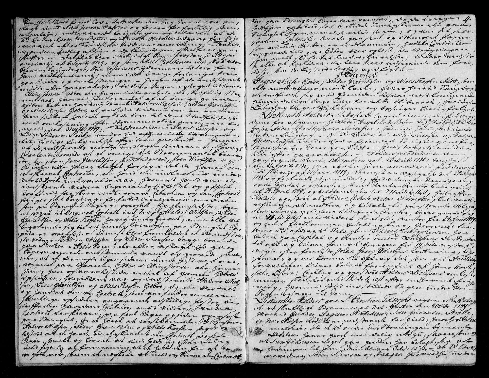 Nedenes sorenskriveri før 1824, SAK/1221-0007/F/Fa/L0028: Tingbok med register nr 23, 1749-1752, p. 3b-4a