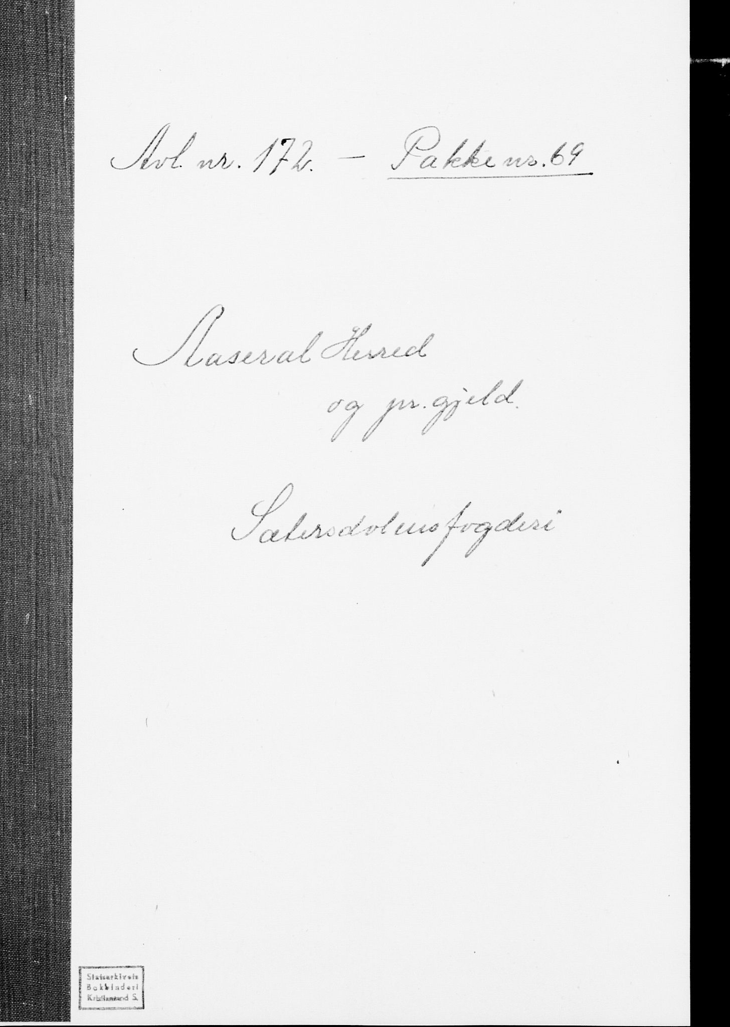 SAK, 1875 census for 0980P Åseral, 1875, p. 1