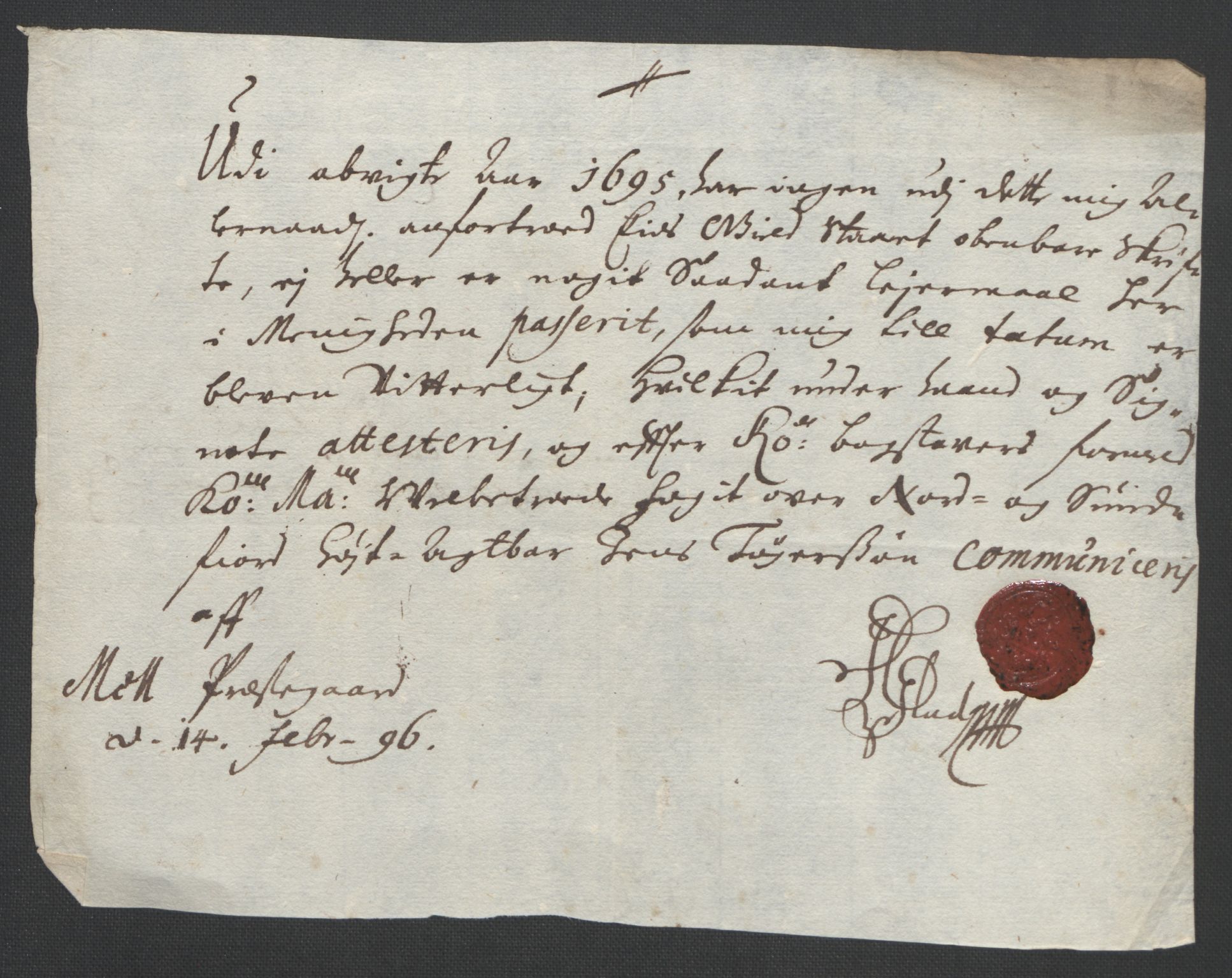 Rentekammeret inntil 1814, Reviderte regnskaper, Fogderegnskap, AV/RA-EA-4092/R53/L3422: Fogderegnskap Sunn- og Nordfjord, 1695-1696, p. 162