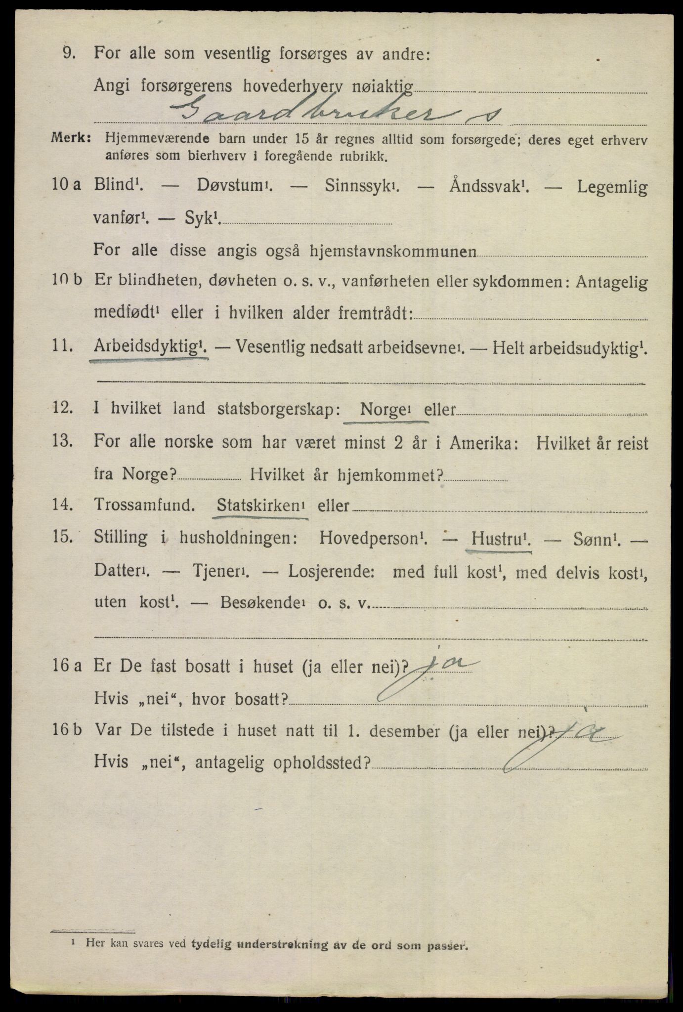 SAKO, 1920 census for Hole, 1920, p. 4342