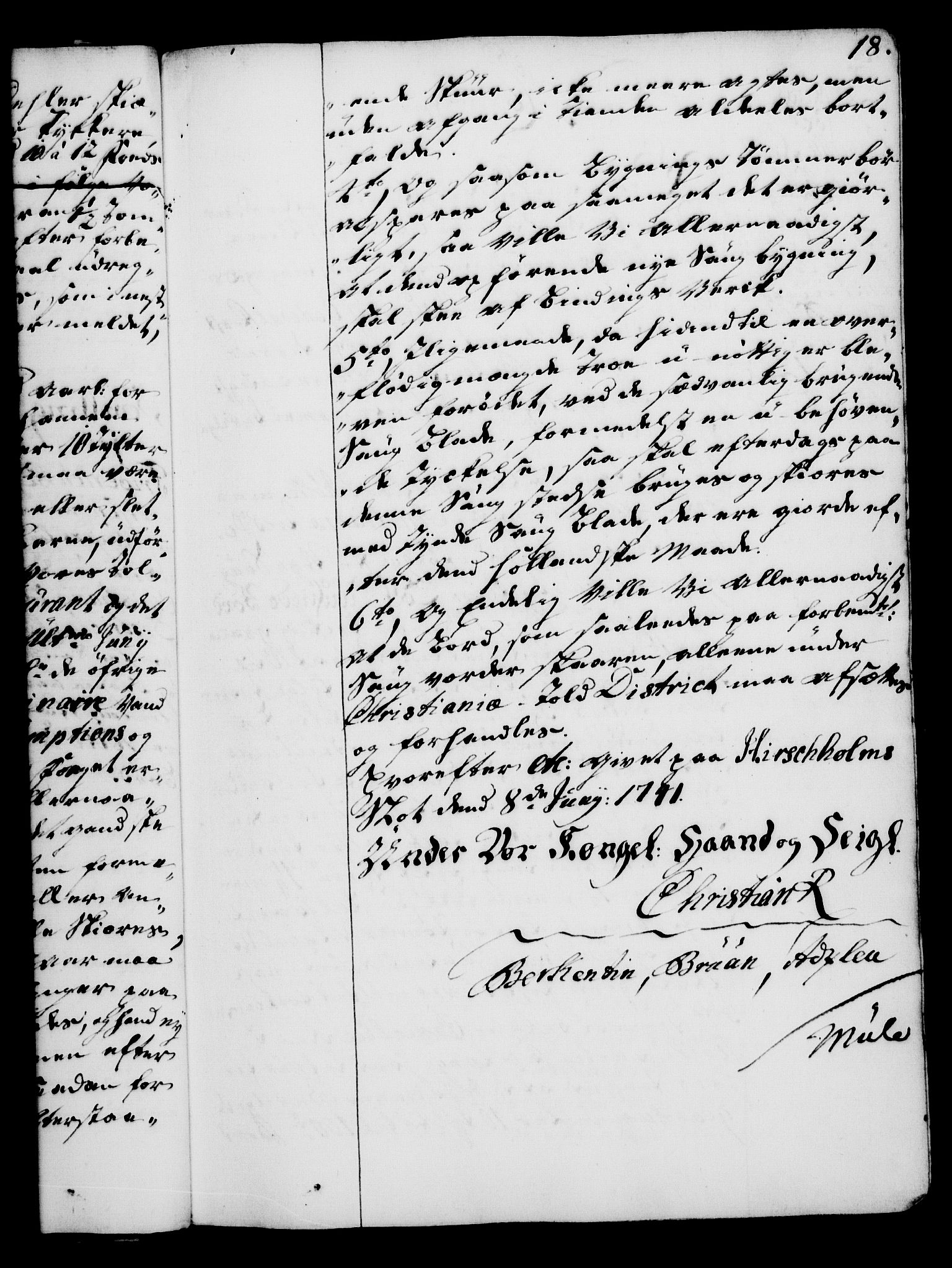 Rentekammeret, Kammerkanselliet, AV/RA-EA-3111/G/Gg/Gga/L0005: Norsk ekspedisjonsprotokoll med register (merket RK 53.5), 1741-1749, p. 18