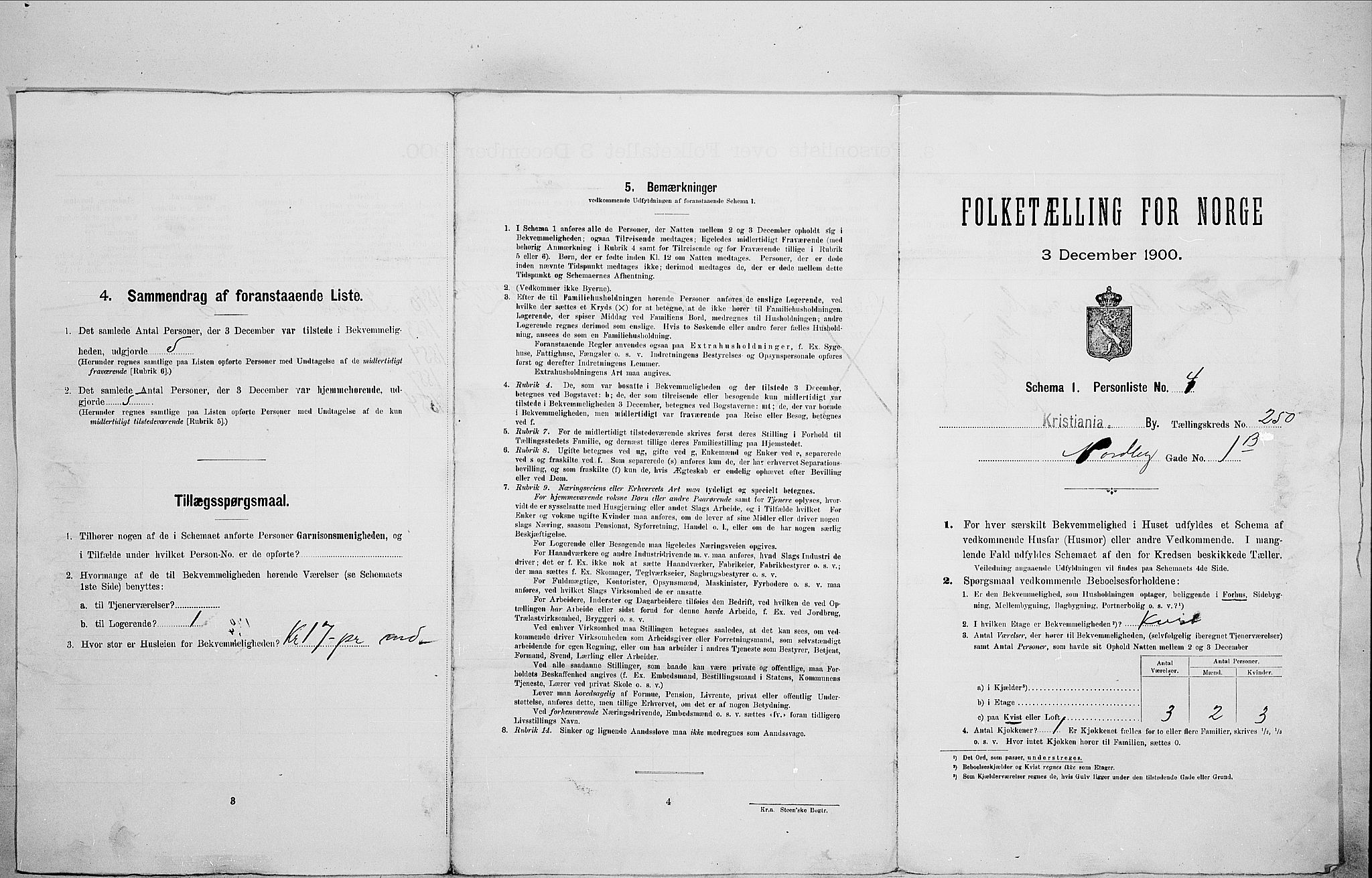 SAO, 1900 census for Kristiania, 1900, p. 64873