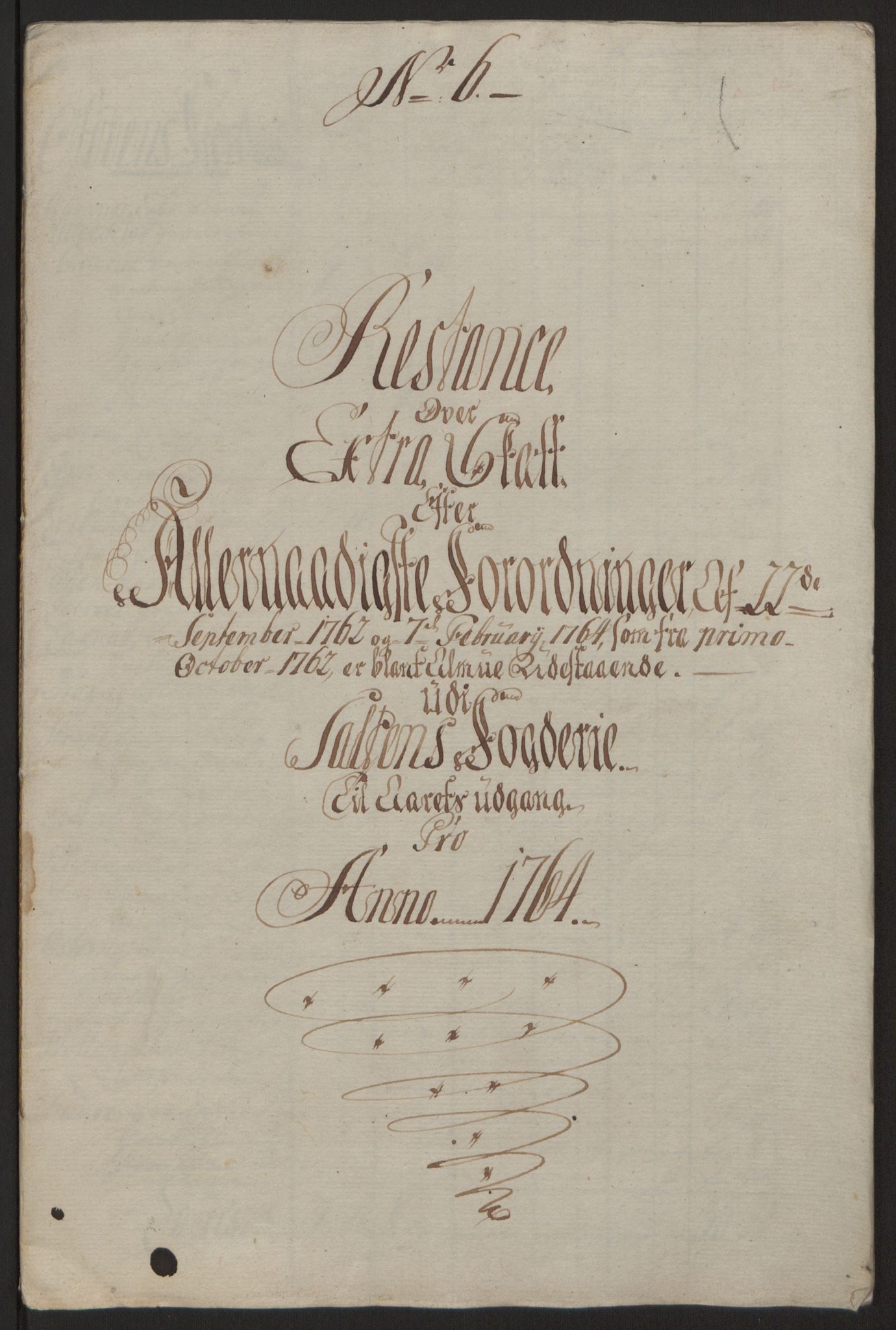 Rentekammeret inntil 1814, Reviderte regnskaper, Fogderegnskap, AV/RA-EA-4092/R66/L4670: Ekstraskatten Salten, 1762-1764, p. 417