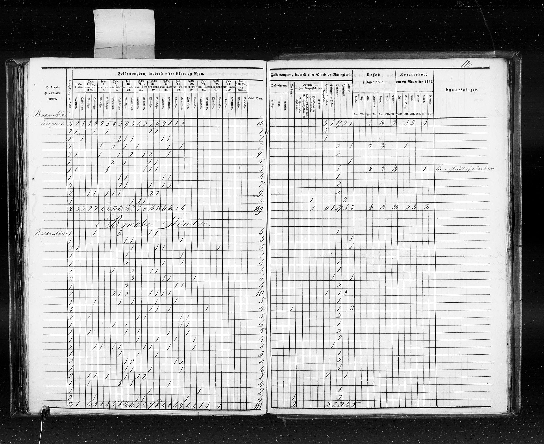 RA, Census 1835, vol. 10: Kjøpsteder og ladesteder: Fredrikshald-Kragerø, 1835, p. 198