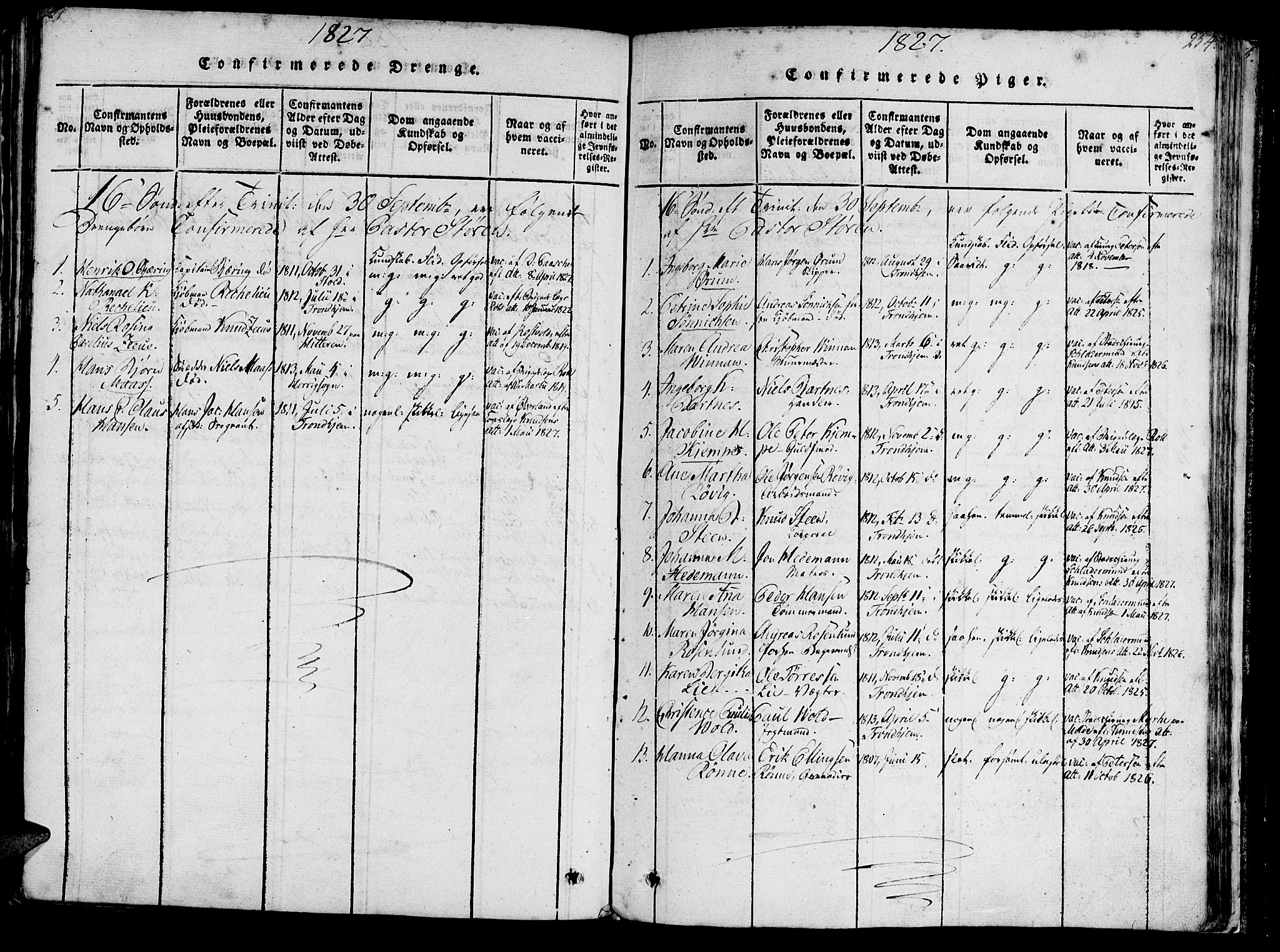 Ministerialprotokoller, klokkerbøker og fødselsregistre - Sør-Trøndelag, SAT/A-1456/602/L0135: Parish register (copy) no. 602C03, 1815-1832, p. 254