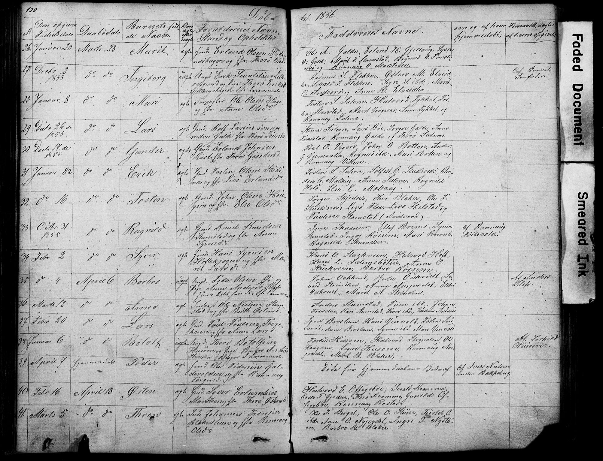 Lom prestekontor, SAH/PREST-070/L/L0012: Parish register (copy) no. 12, 1845-1873, p. 120-121