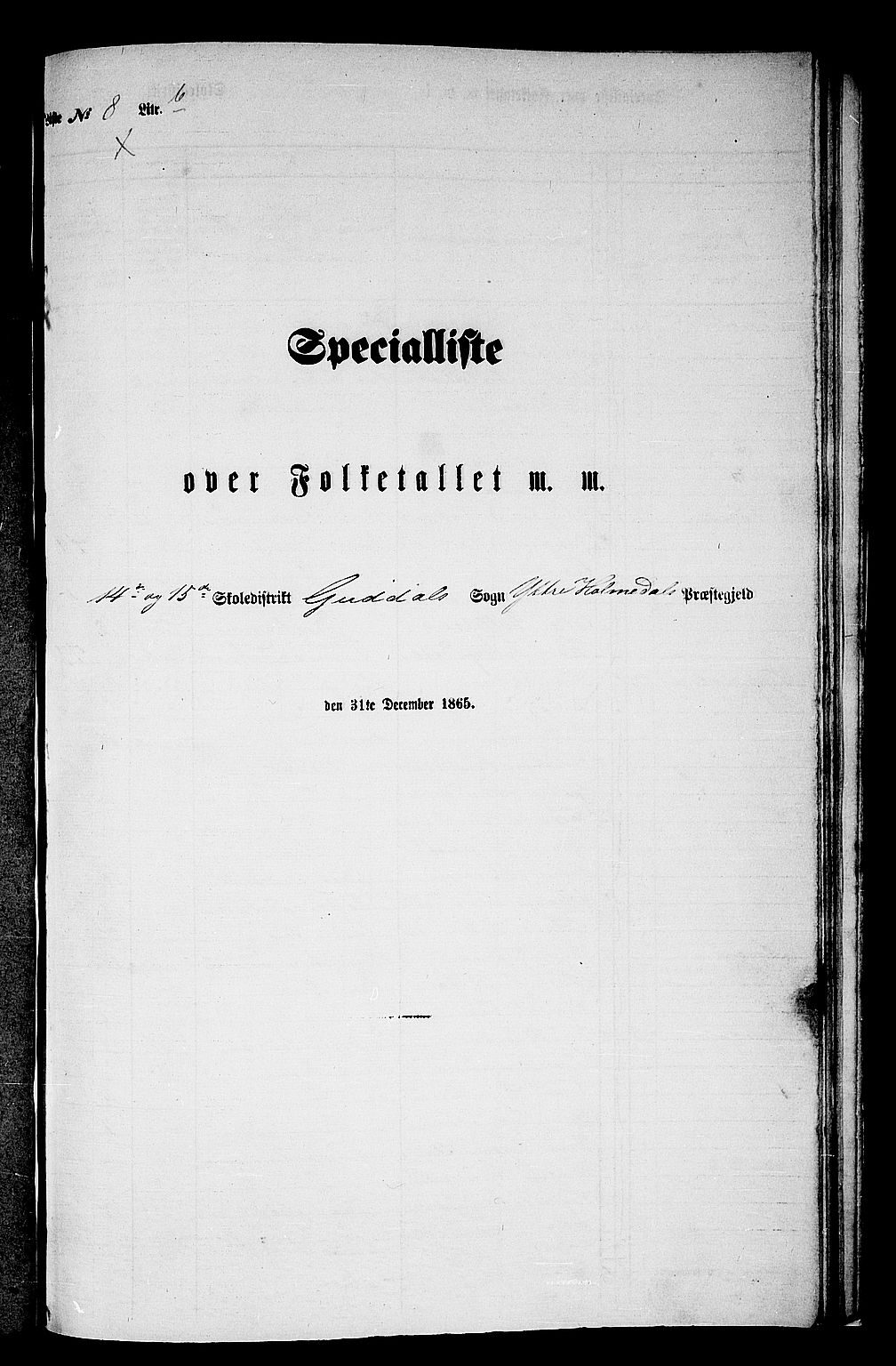 RA, 1865 census for Ytre Holmedal, 1865, p. 141