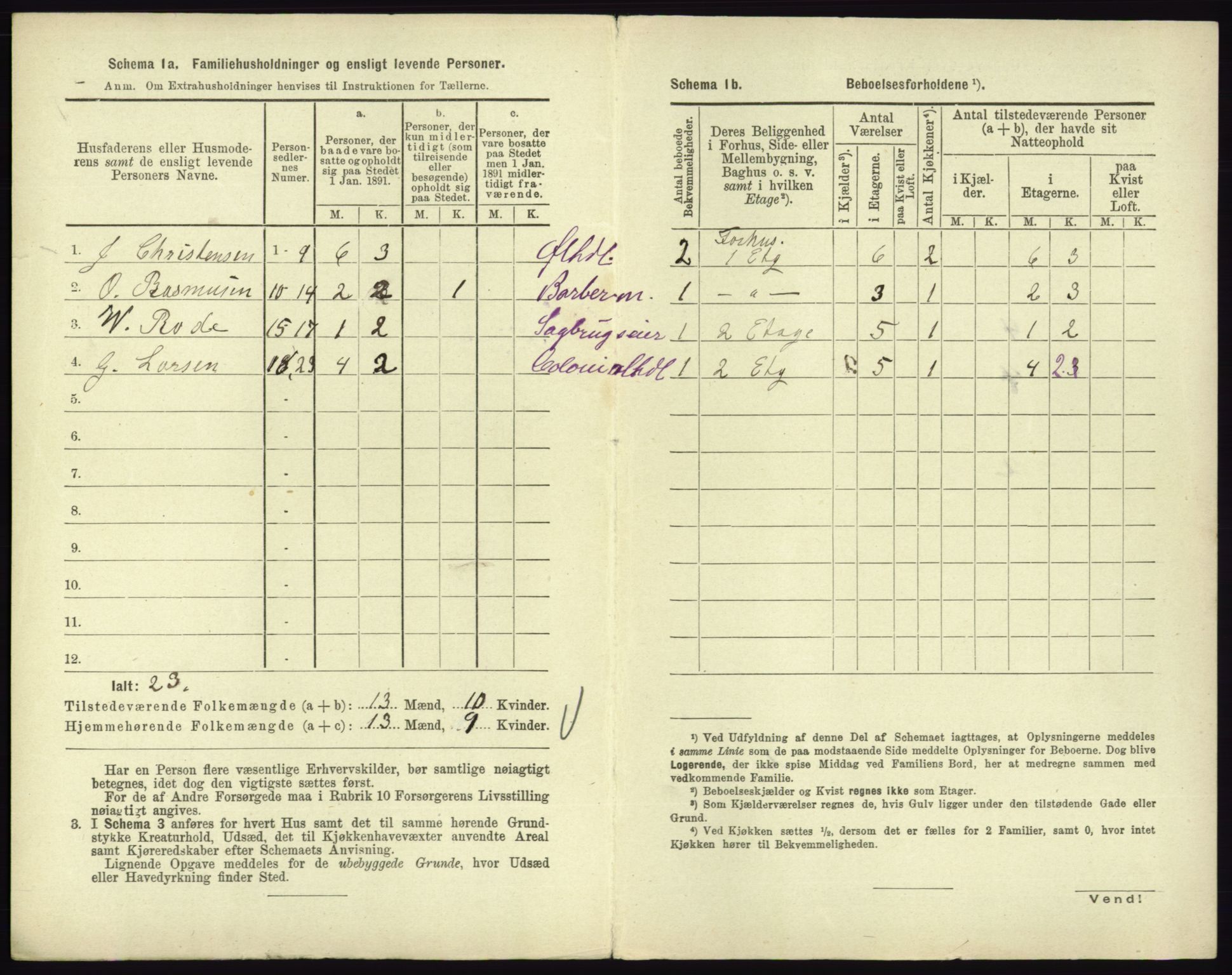 RA, 1891 census for 0604 Kongsberg, 1891, p. 920