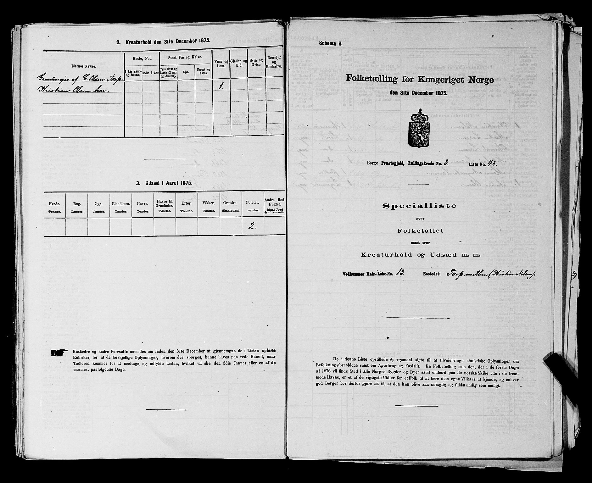 RA, 1875 census for 0113P Borge, 1875, p. 475