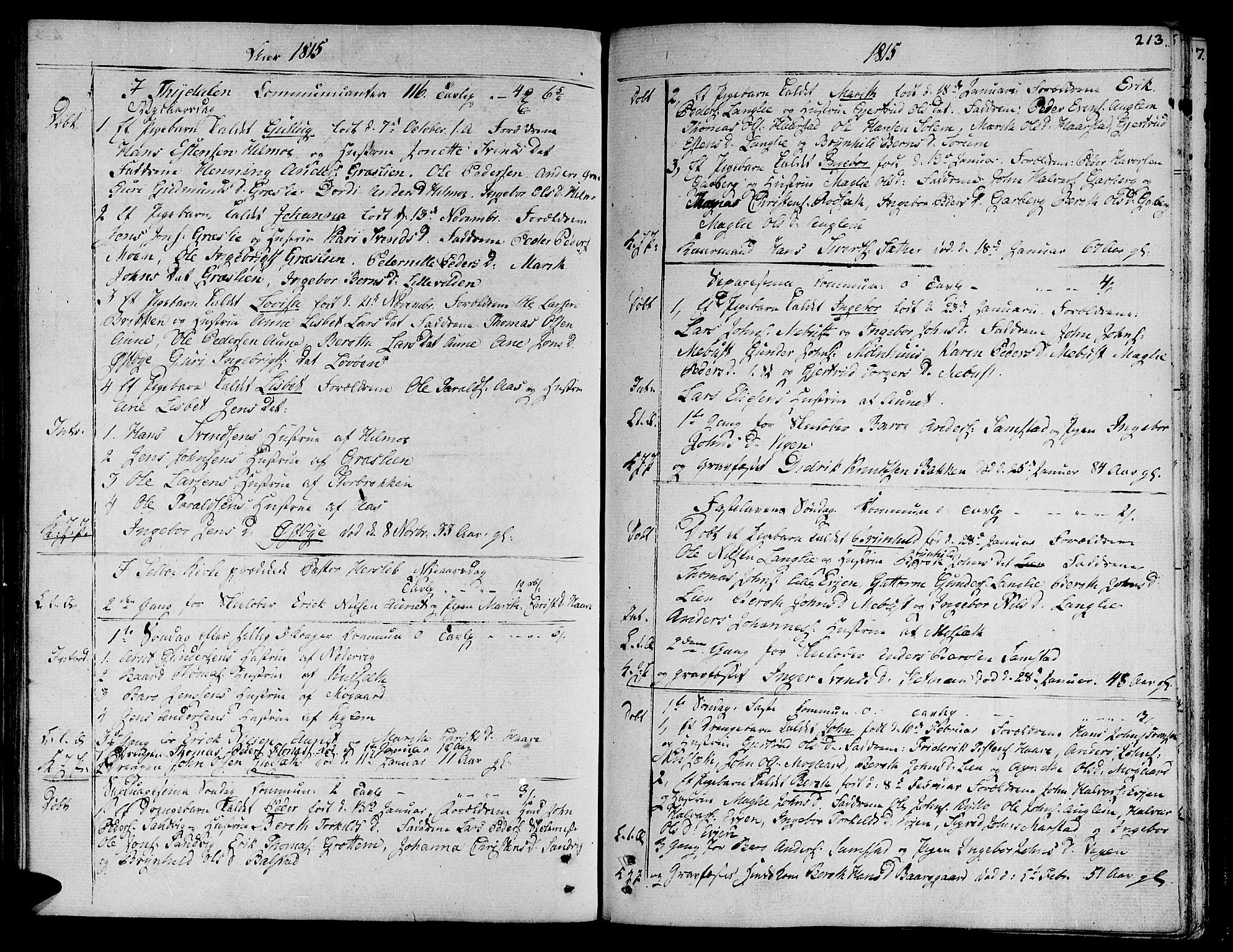 Ministerialprotokoller, klokkerbøker og fødselsregistre - Sør-Trøndelag, SAT/A-1456/695/L1140: Parish register (official) no. 695A03, 1801-1815, p. 213