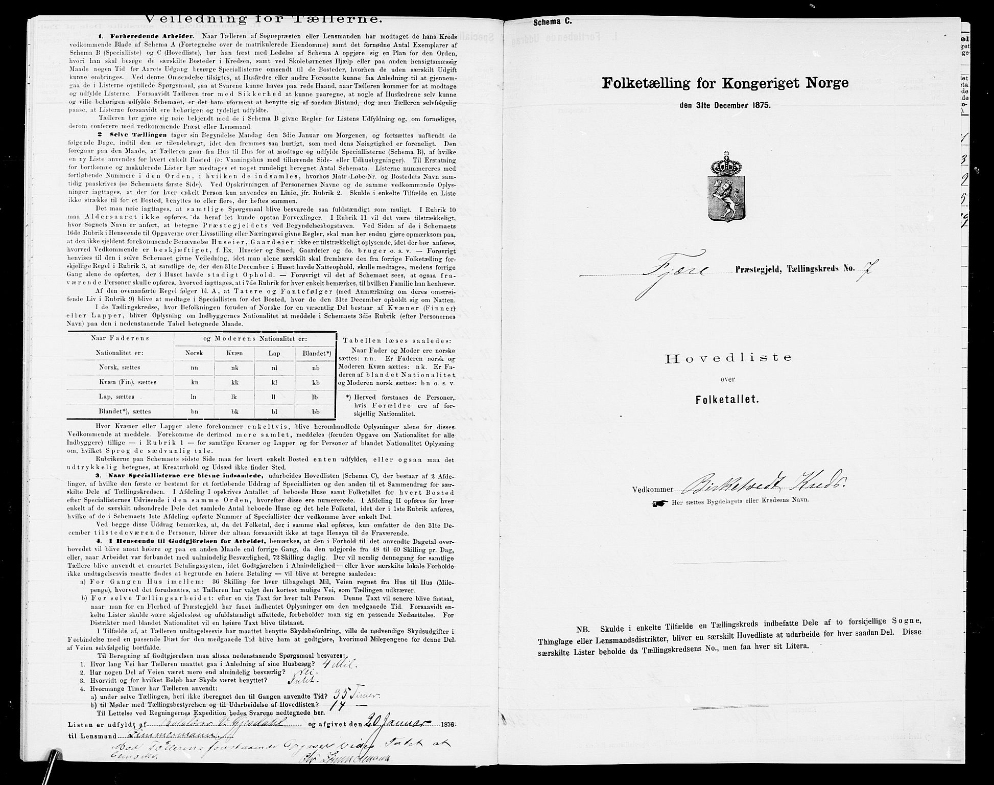 SAK, 1875 census for 0923L Fjære/Fjære, 1875, p. 62