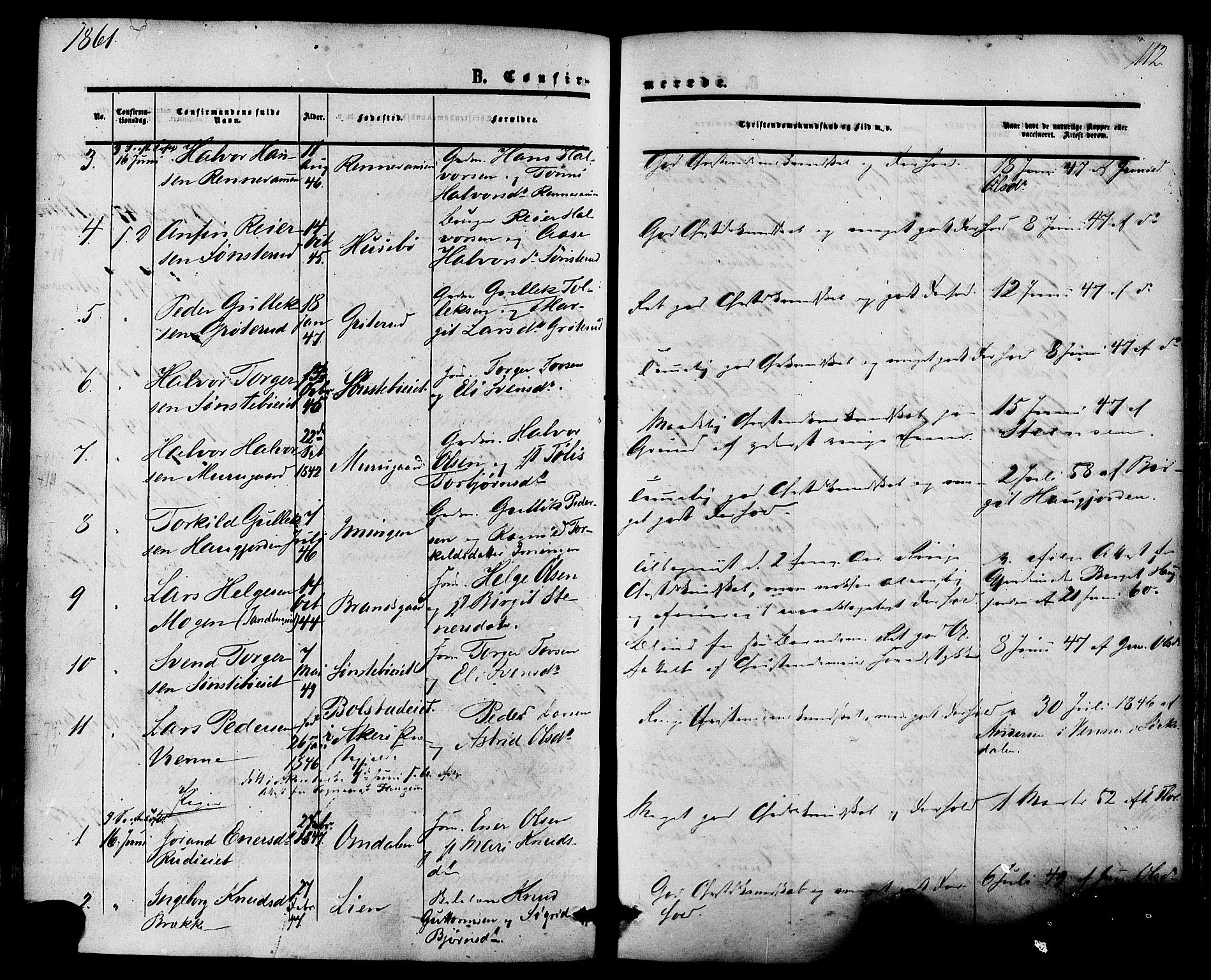 Nore kirkebøker, AV/SAKO-A-238/F/Fa/L0003: Parish register (official) no. I 3, 1858-1866, p. 112