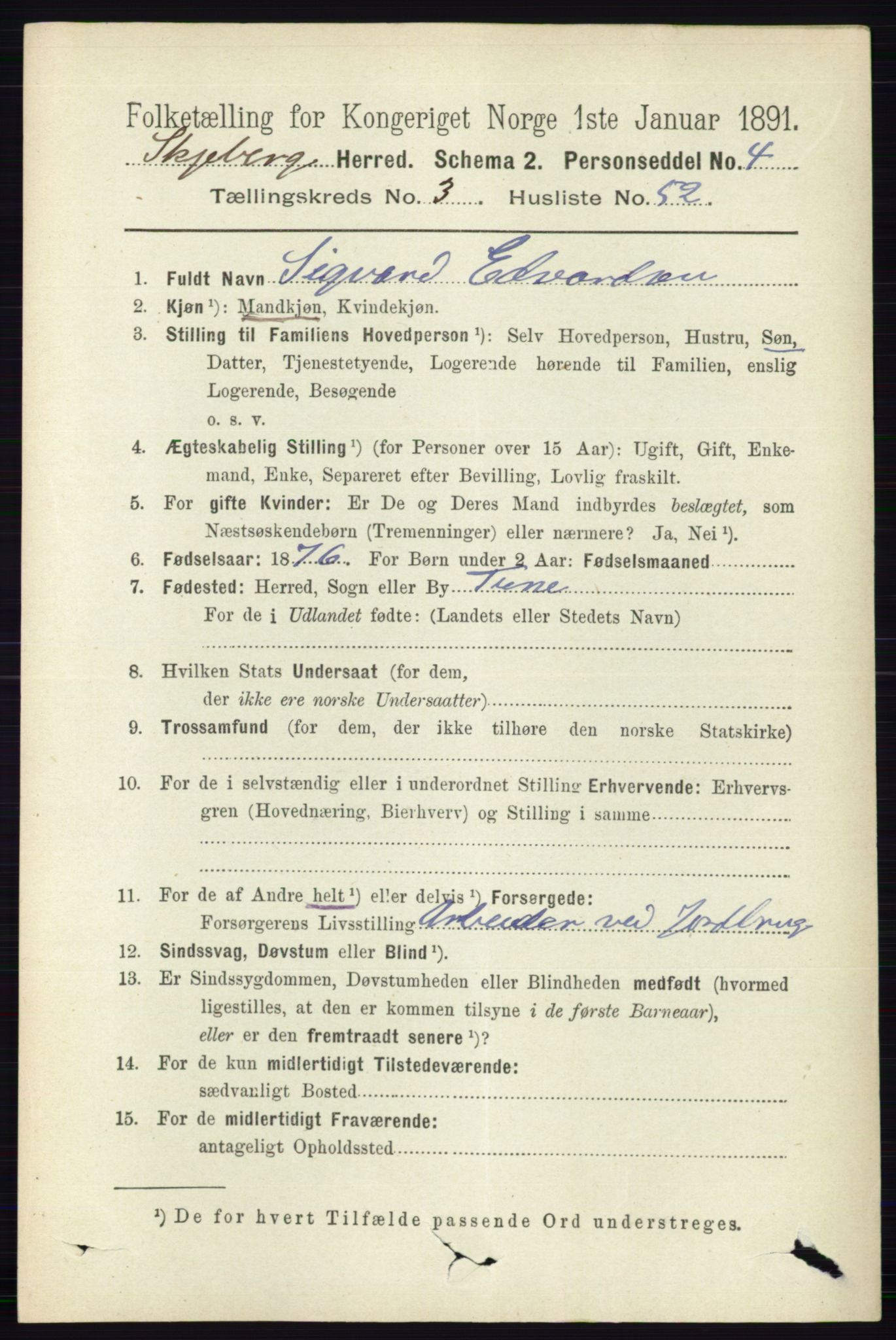 RA, 1891 census for 0115 Skjeberg, 1891, p. 1801