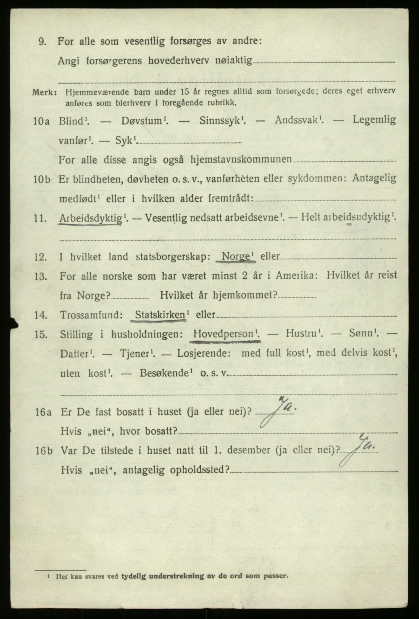 SAB, 1920 census for Bremanger, 1920, p. 3999