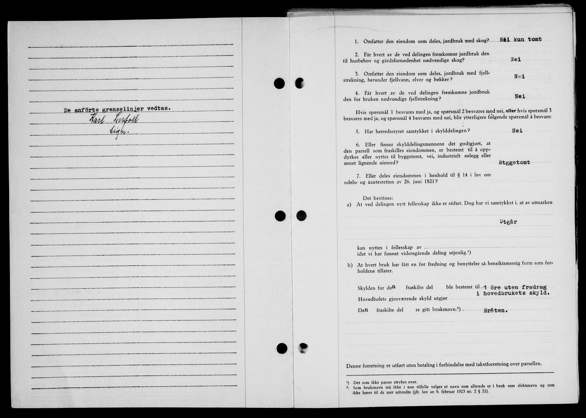 Lofoten sorenskriveri, SAT/A-0017/1/2/2C/L0020a: Mortgage book no. 20a, 1948-1949, Diary no: : 982/1949