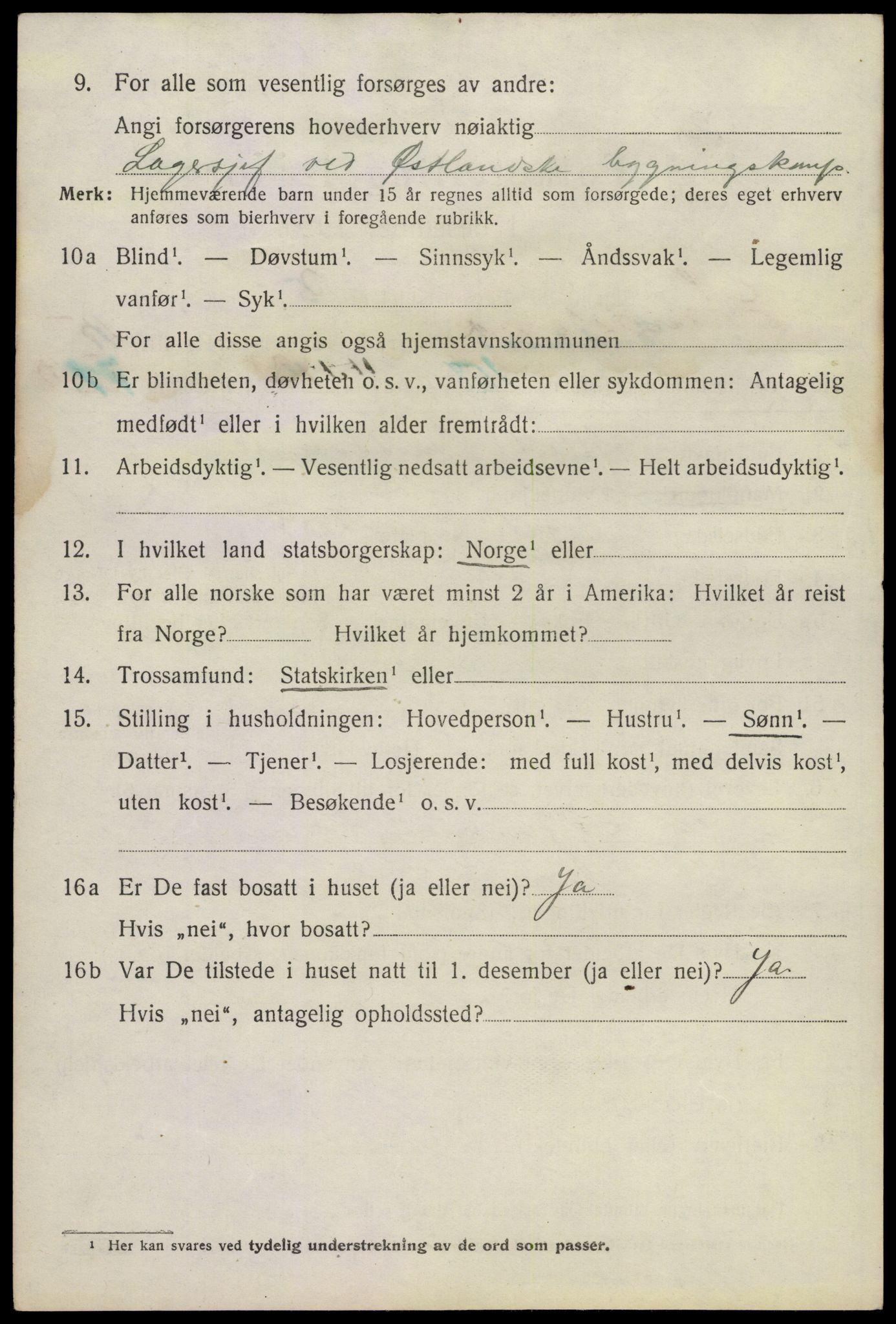 SAKO, 1920 census for Sandeherred, 1920, p. 18085