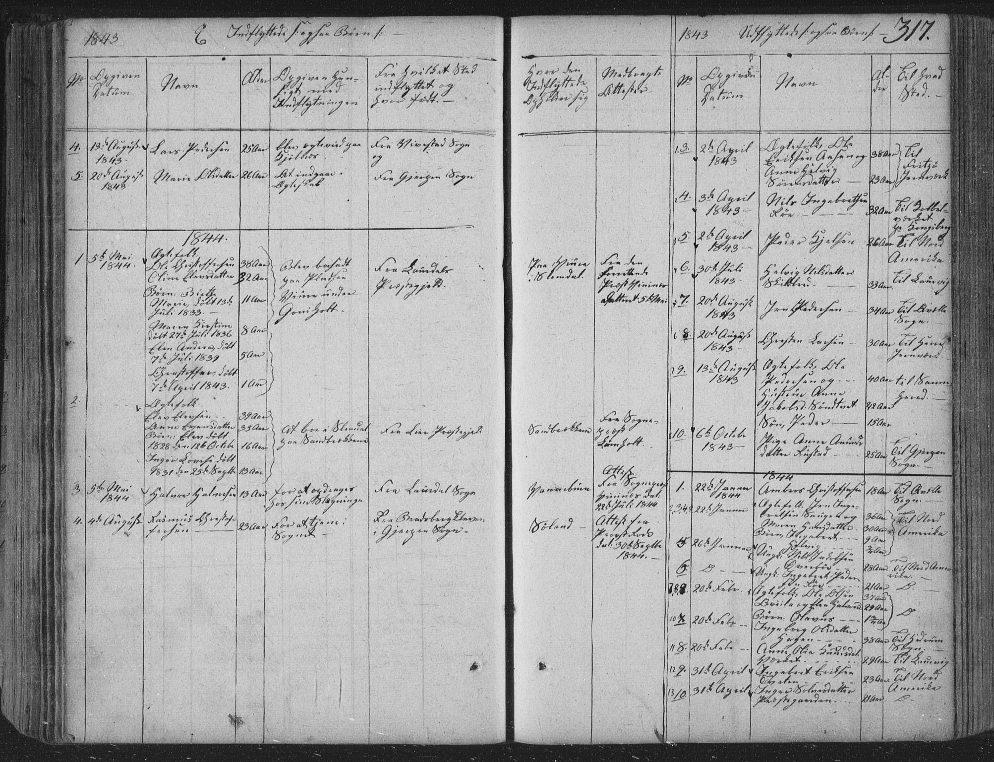 Siljan kirkebøker, SAKO/A-300/F/Fa/L0001: Parish register (official) no. 1, 1831-1870, p. 317