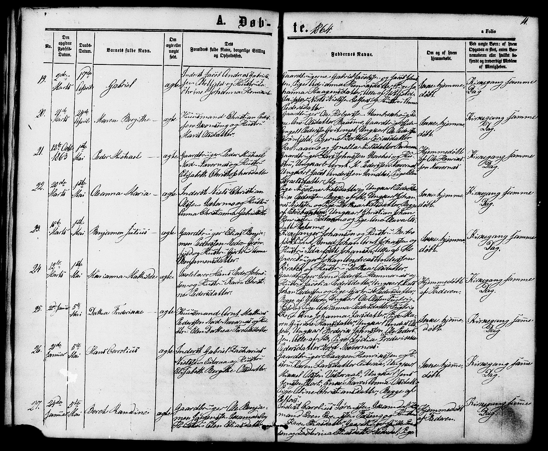 Ministerialprotokoller, klokkerbøker og fødselsregistre - Nordland, AV/SAT-A-1459/827/L0393: Parish register (official) no. 827A05, 1863-1883, p. 14