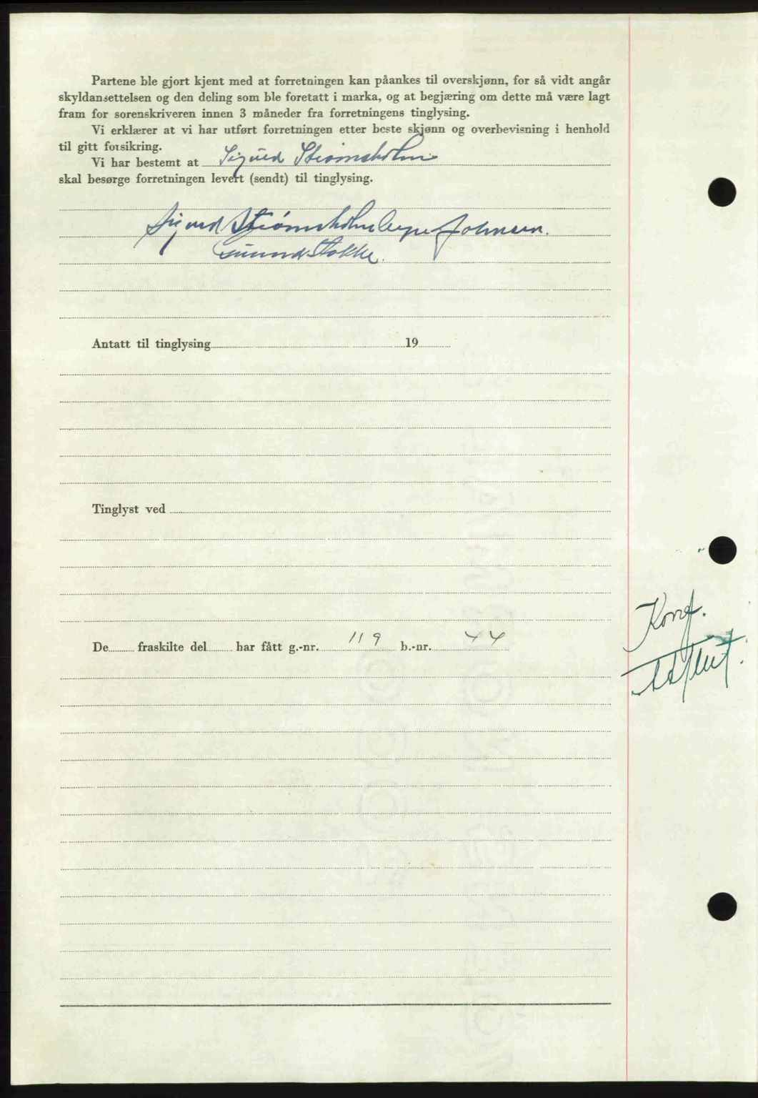 Nordmøre sorenskriveri, AV/SAT-A-4132/1/2/2Ca: Mortgage book no. A115, 1950-1950, Diary no: : 1464/1950