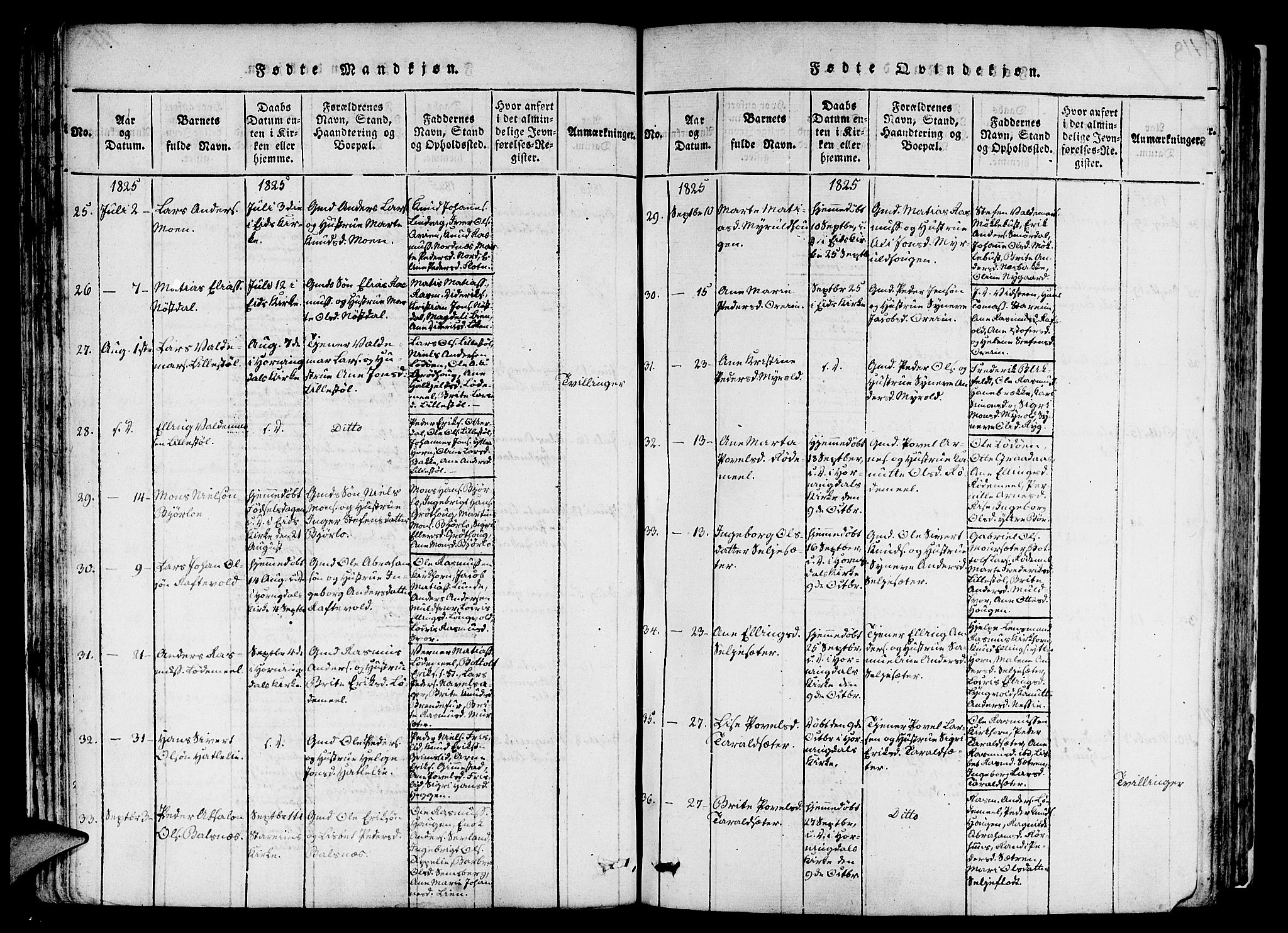 Eid sokneprestembete, SAB/A-82301/H/Haa/Haaa/L0005: Parish register (official) no. A 5, 1816-1830, p. 118-119