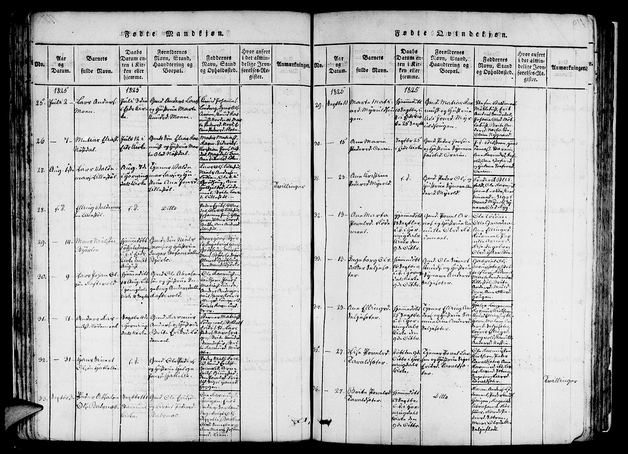 Eid sokneprestembete, AV/SAB-A-82301/H/Haa/Haaa/L0005: Parish register (official) no. A 5, 1816-1830, p. 118-119