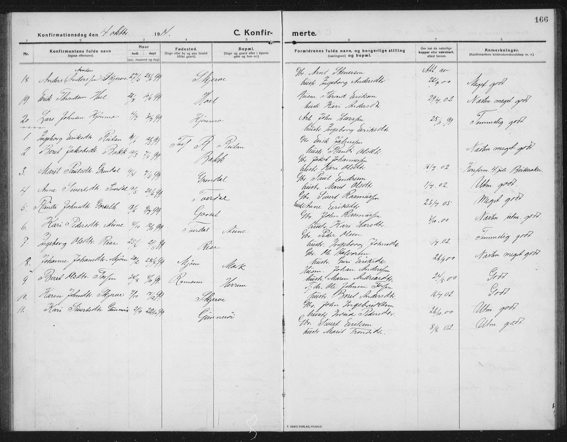Ministerialprotokoller, klokkerbøker og fødselsregistre - Sør-Trøndelag, SAT/A-1456/674/L0877: Parish register (copy) no. 674C04, 1913-1940, p. 166