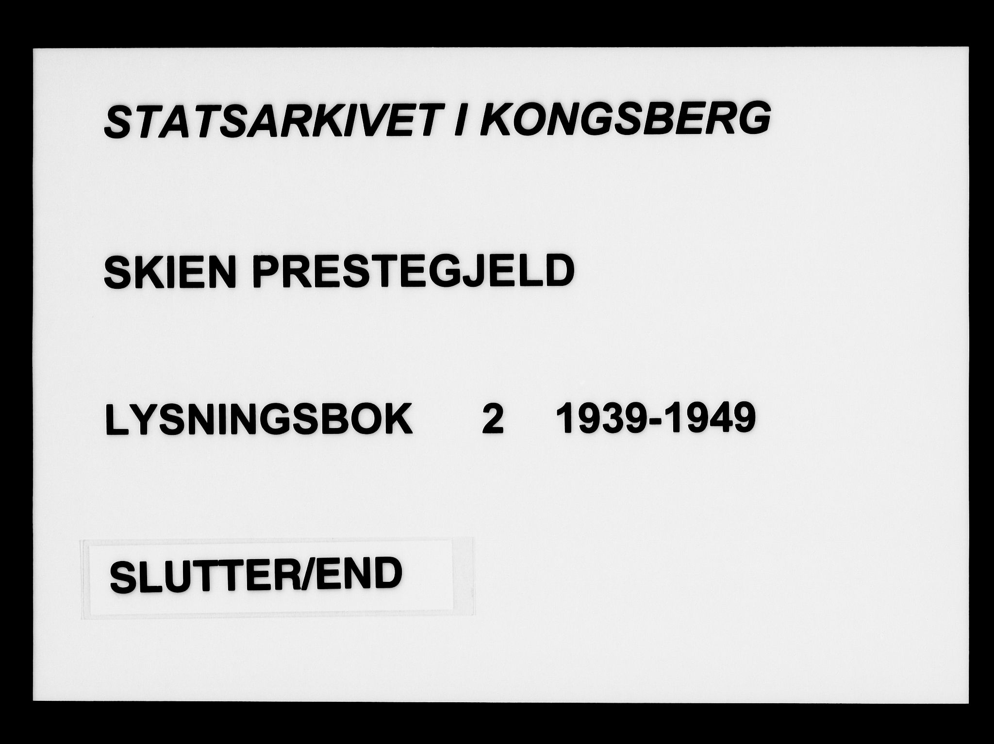 Skien kirkebøker, SAKO/A-302/H/Ha/L0002: Banns register no. 2, 1939-1949