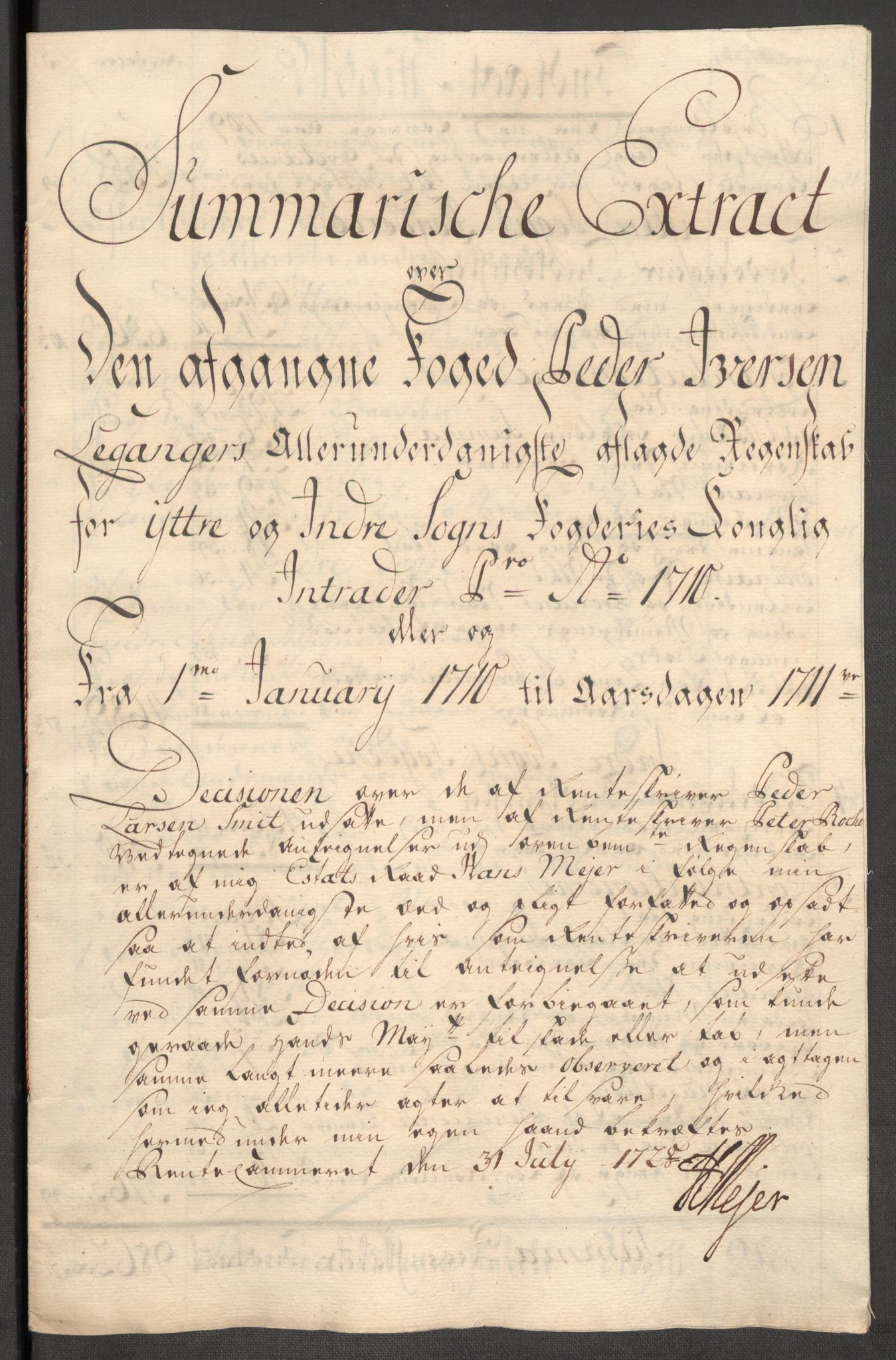 Rentekammeret inntil 1814, Reviderte regnskaper, Fogderegnskap, AV/RA-EA-4092/R52/L3316: Fogderegnskap Sogn, 1709-1710, p. 212