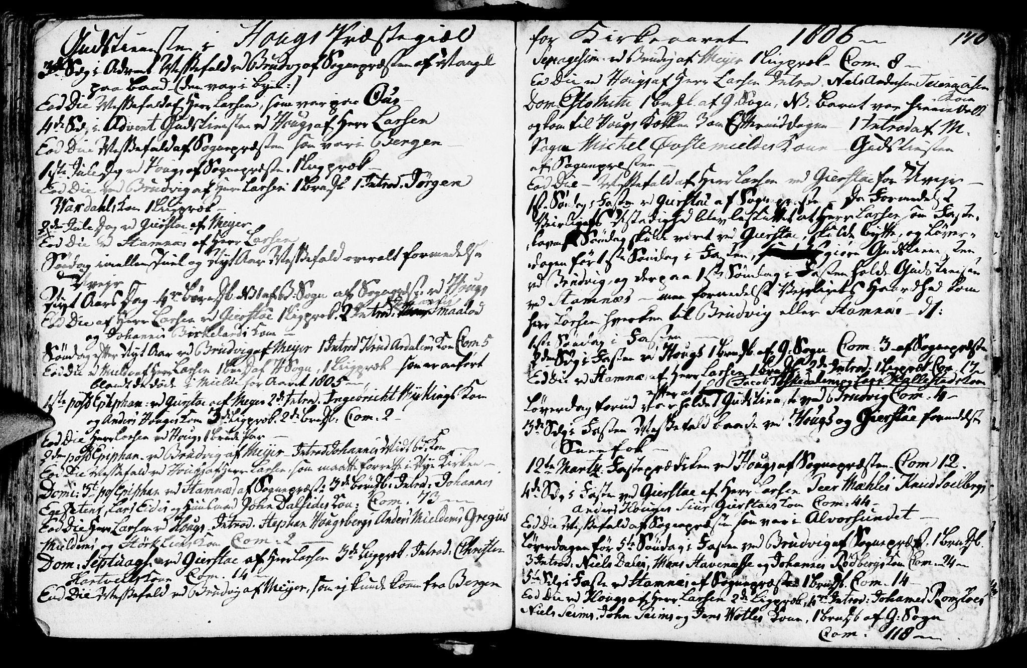 Haus sokneprestembete, AV/SAB-A-75601/H/Haa: Parish register (official) no. A 11, 1796-1816, p. 170