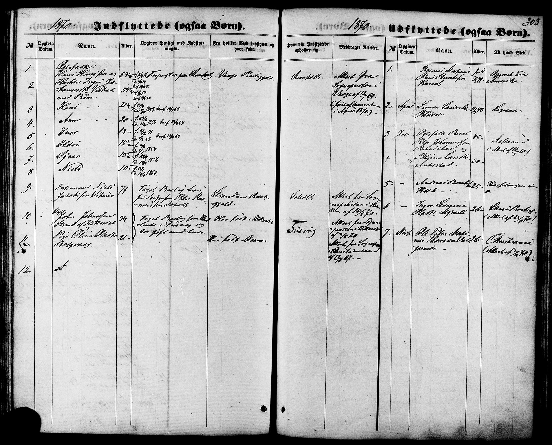 Ministerialprotokoller, klokkerbøker og fødselsregistre - Møre og Romsdal, SAT/A-1454/522/L0314: Parish register (official) no. 522A09, 1863-1877, p. 303