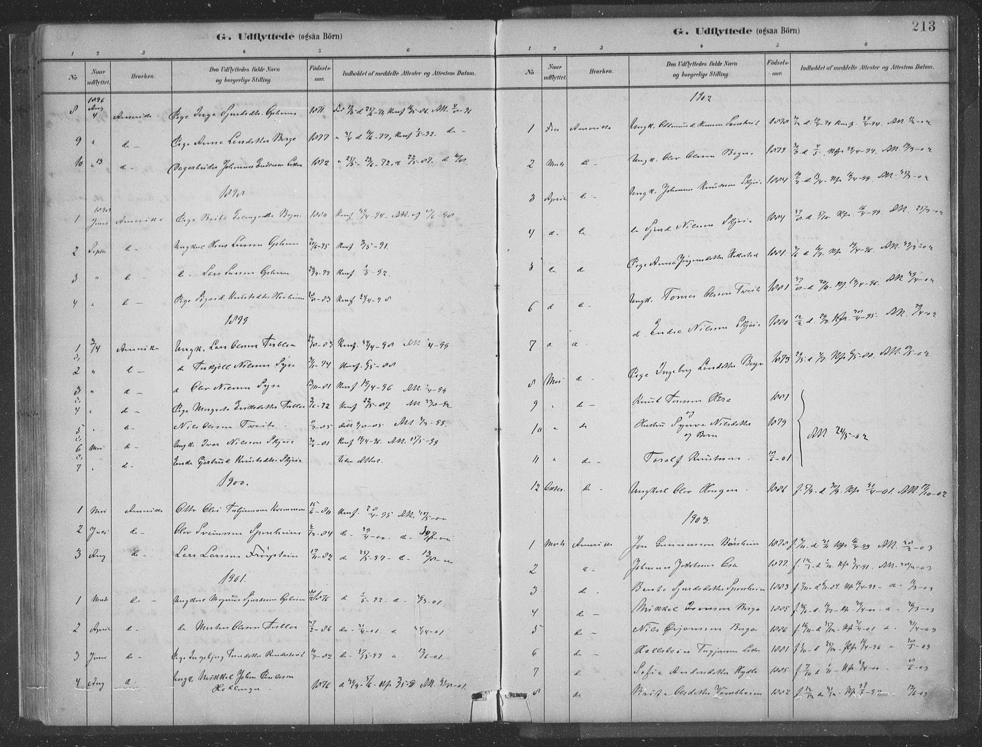 Ulvik sokneprestembete, AV/SAB-A-78801/H/Hab: Parish register (copy) no. A 3, 1883-1908, p. 213