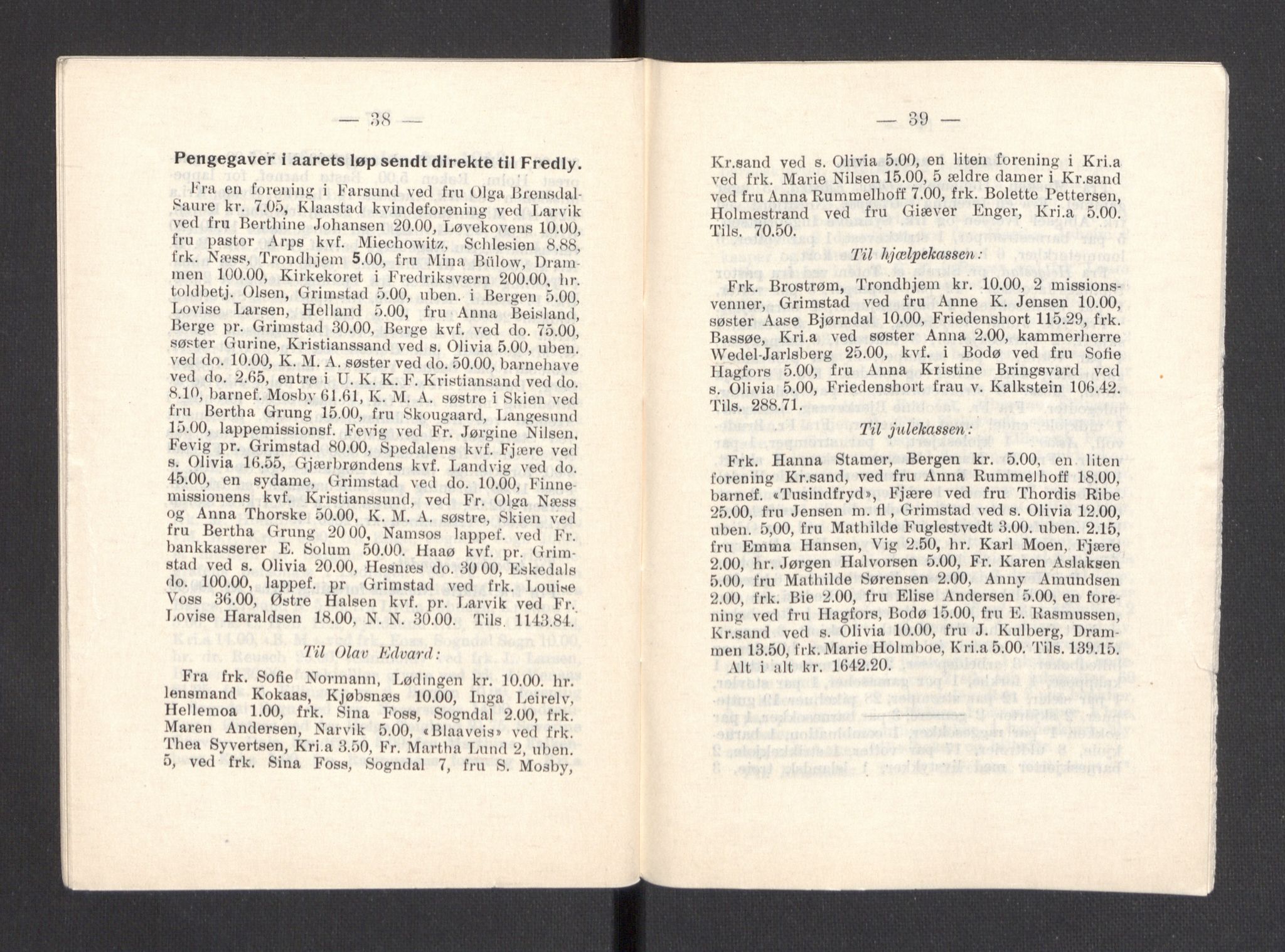 Kvinnelige Misjonsarbeidere, AV/RA-PA-0699/F/Fa/L0001/0007: -- / Årsmeldinger, trykte, 1906-1915