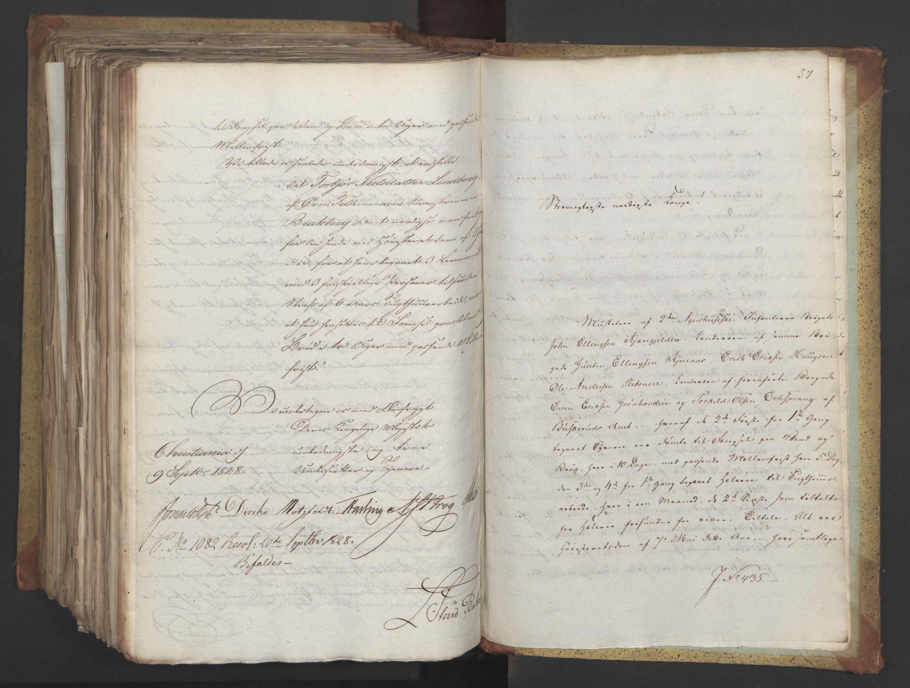 Statsrådsavdelingen i Stockholm, AV/RA-S-1003/D/Da/L0055: Regjeringsinnstillinger nr. 231-435, 1828, p. 645