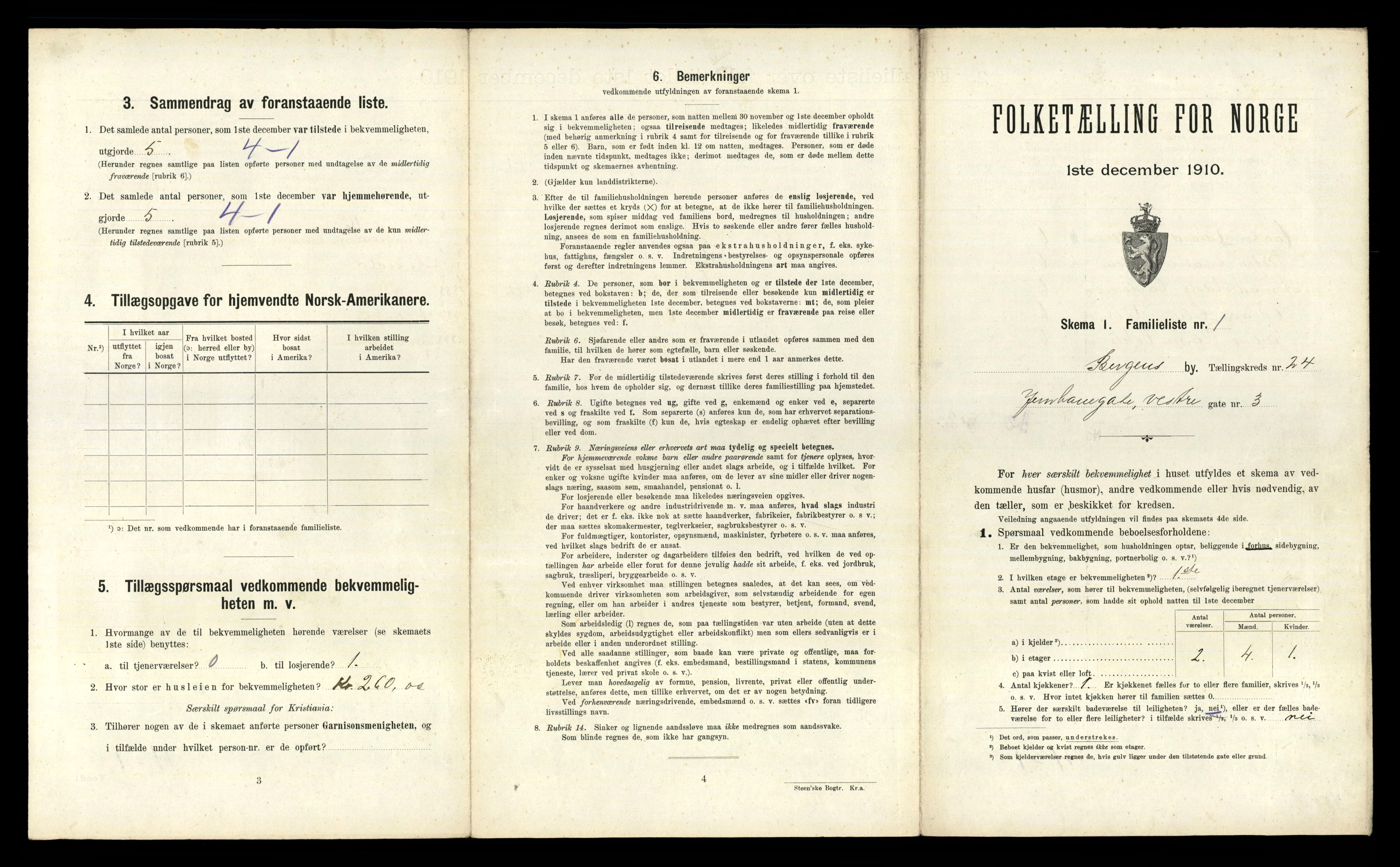 RA, 1910 census for Bergen, 1910, p. 7711