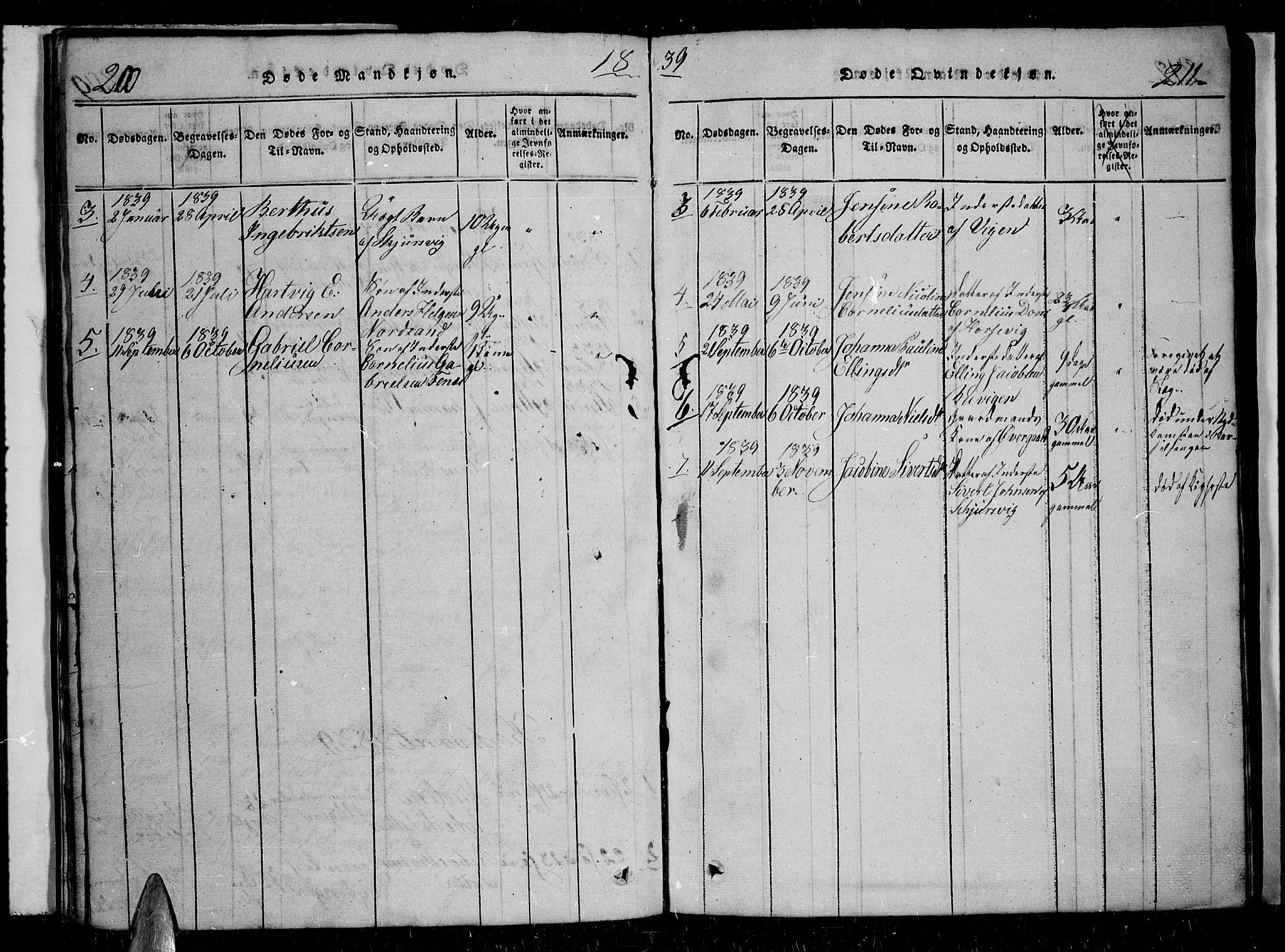 Trondenes sokneprestkontor, SATØ/S-1319/H/Hb/L0004klokker: Parish register (copy) no. 4, 1821-1839, p. 210-211