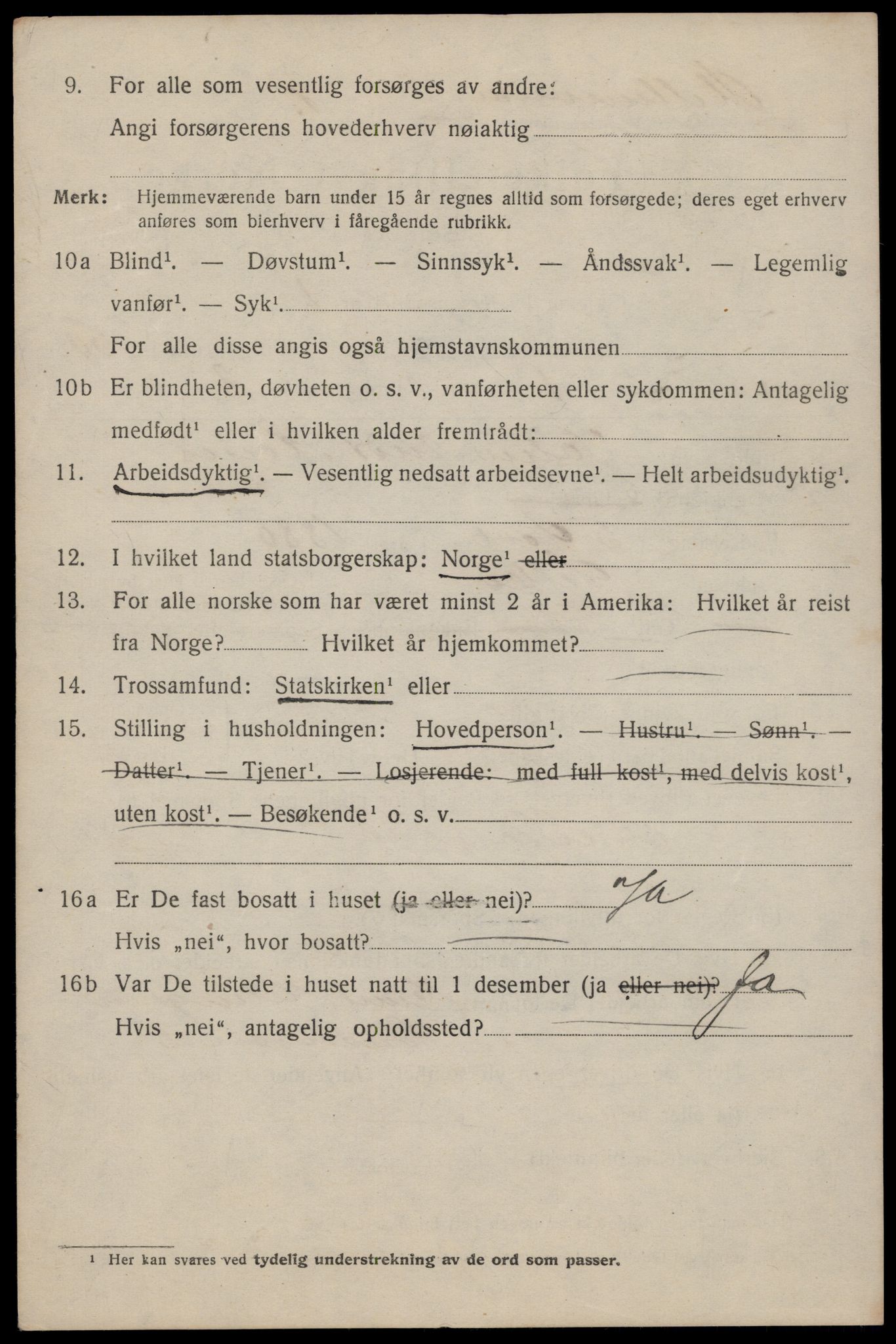 SAT, 1920 census for Trondheim, 1920, p. 120851