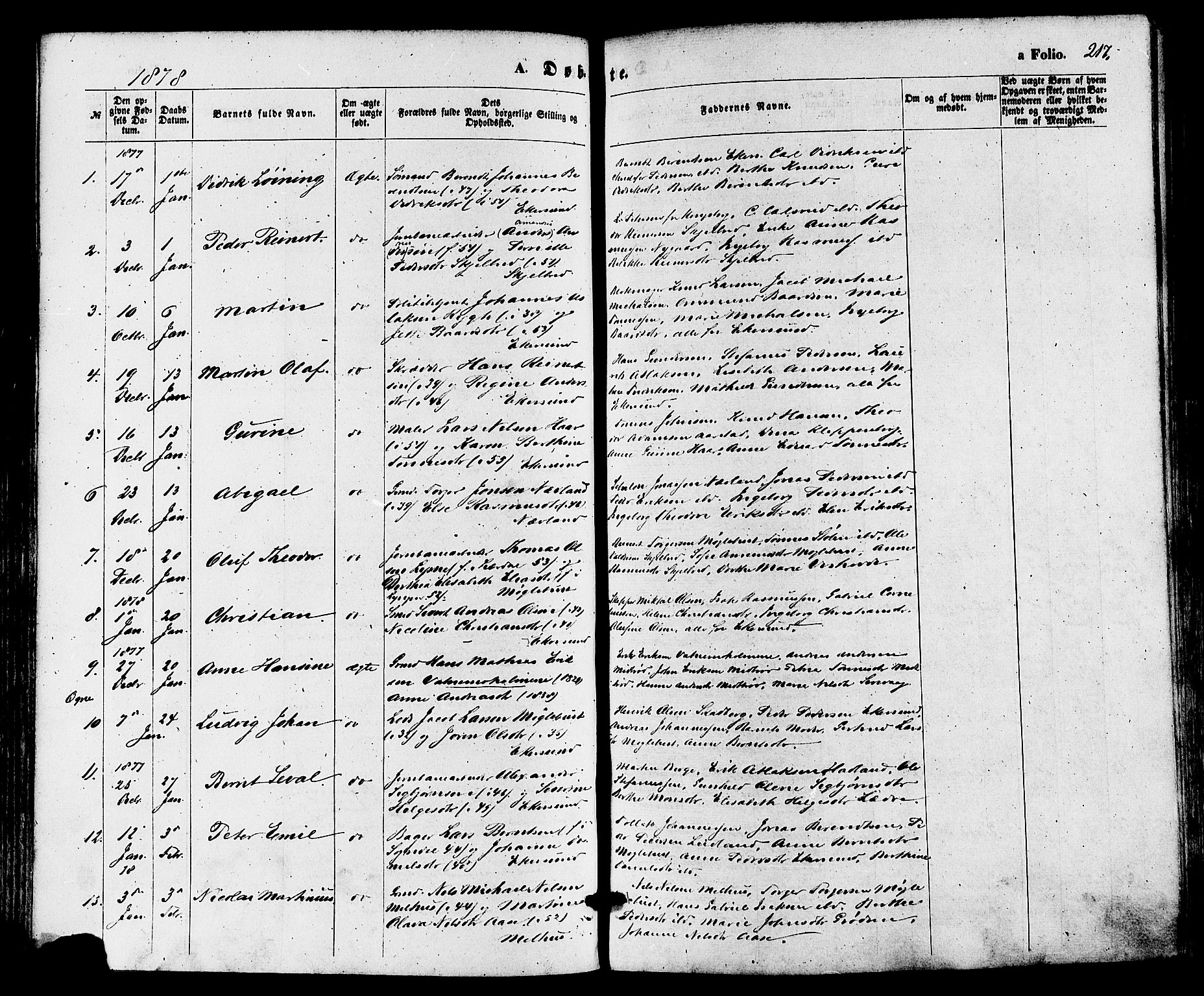 Eigersund sokneprestkontor, SAST/A-101807/S08/L0014: Parish register (official) no. A 13, 1866-1878, p. 217
