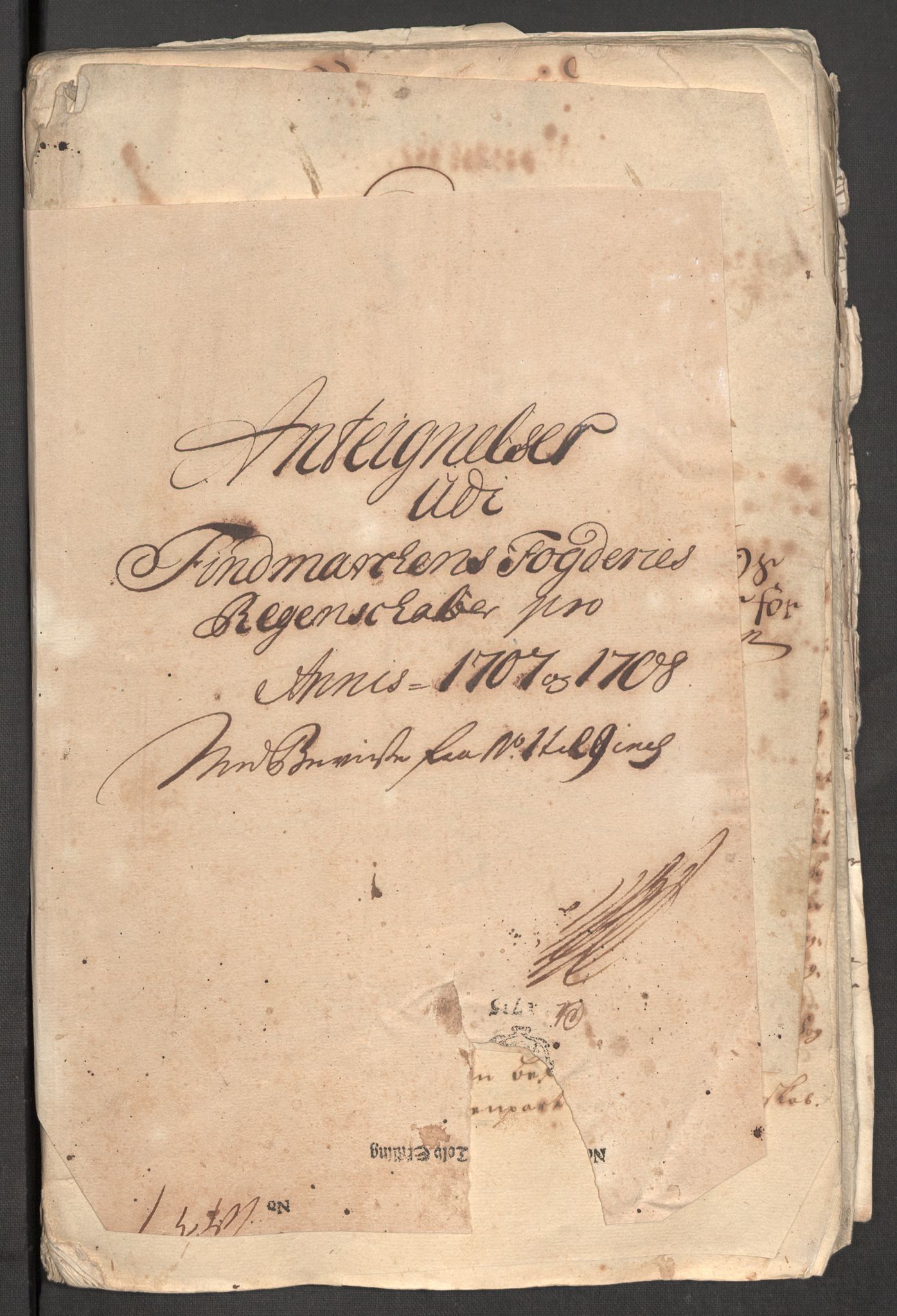 Rentekammeret inntil 1814, Reviderte regnskaper, Fogderegnskap, RA/EA-4092/R69/L4854: Fogderegnskap Finnmark/Vardøhus, 1707-1708, p. 240