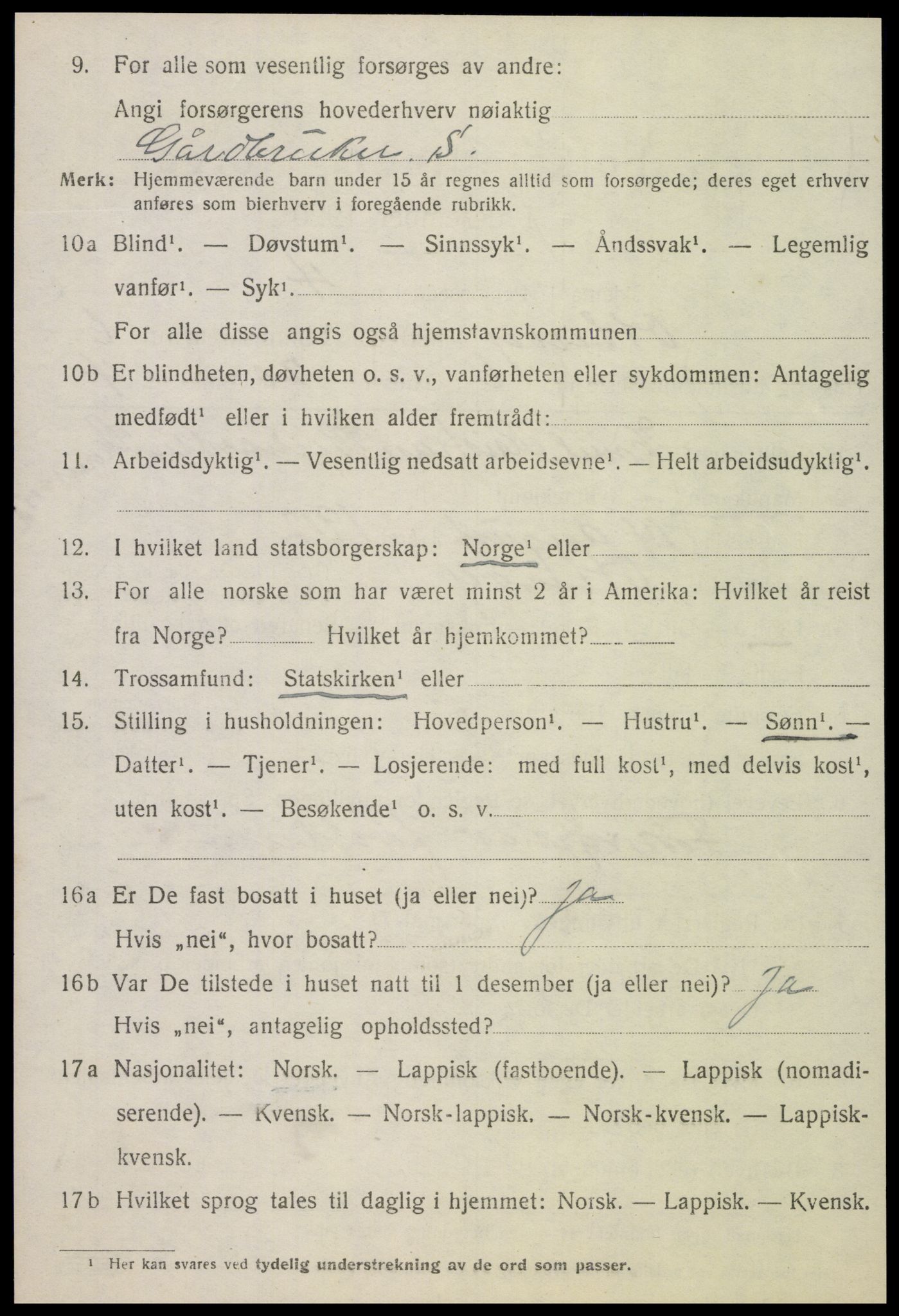 SAT, 1920 census for Otterøy, 1920, p. 2288