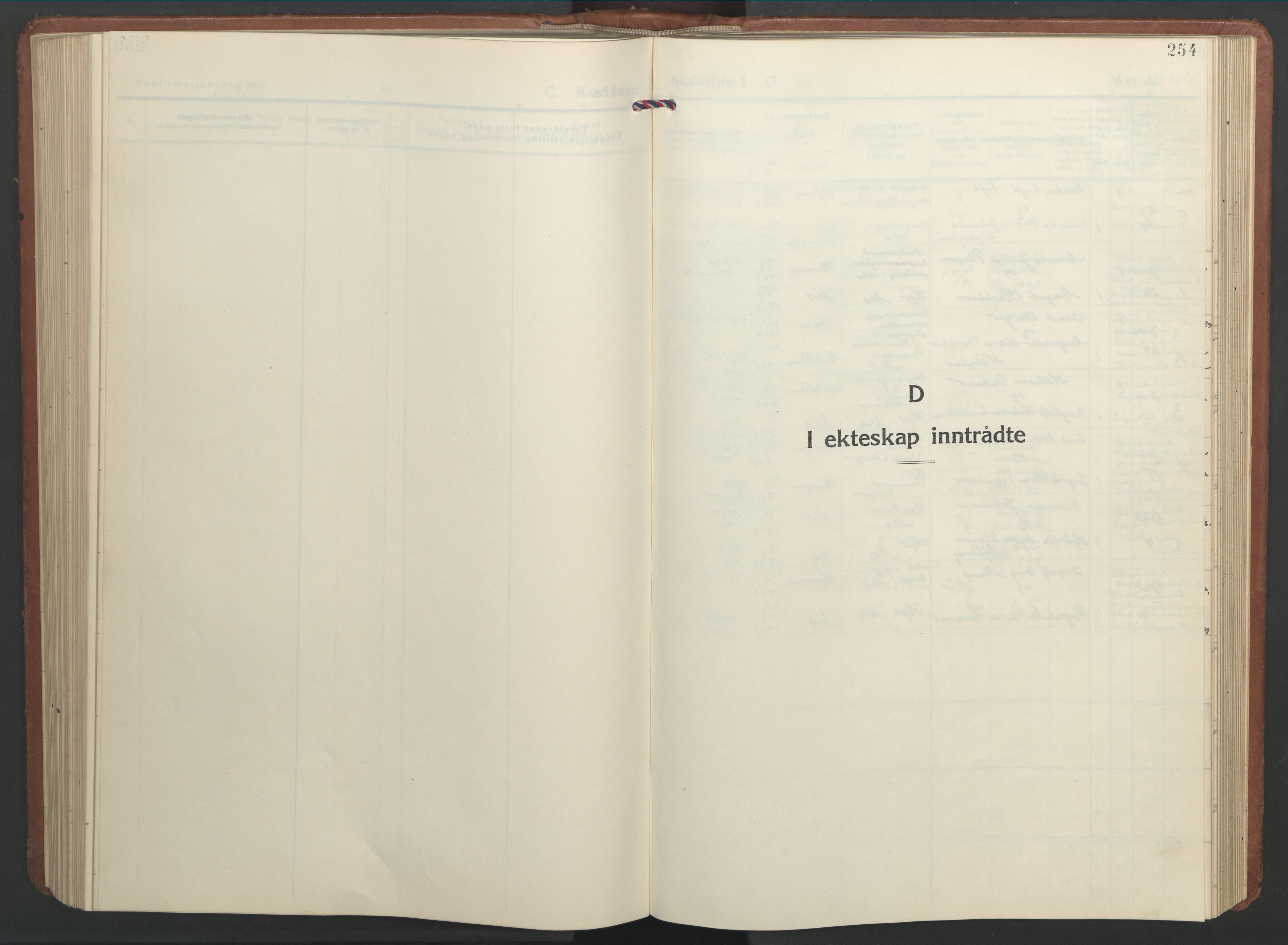 Ministerialprotokoller, klokkerbøker og fødselsregistre - Nordland, SAT/A-1459/827/L0425: Parish register (copy) no. 827C14, 1931-1946, p. 254