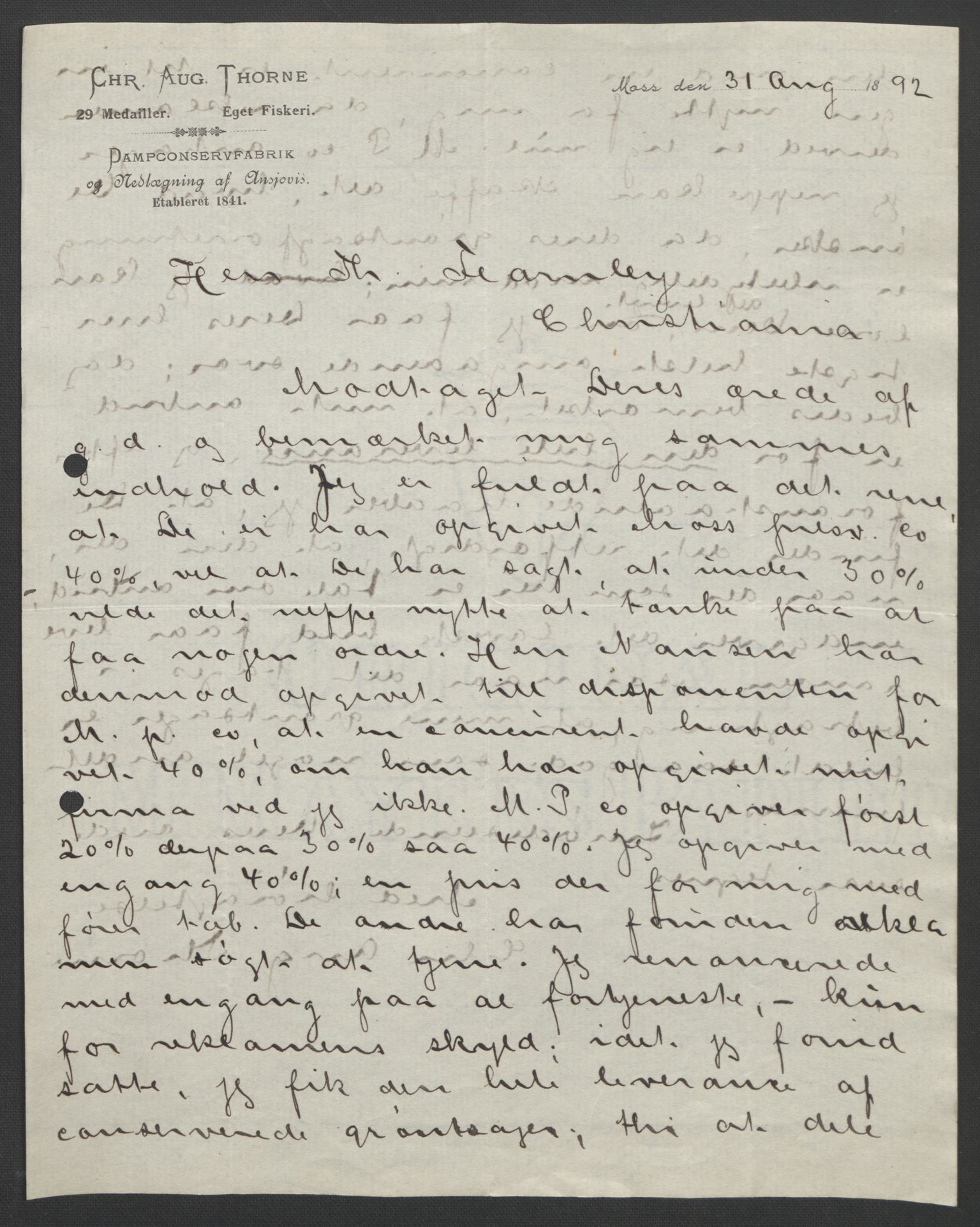 Arbeidskomitéen for Fridtjof Nansens polarekspedisjon, AV/RA-PA-0061/D/L0004: Innk. brev og telegrammer vedr. proviant og utrustning, 1892-1893, p. 564