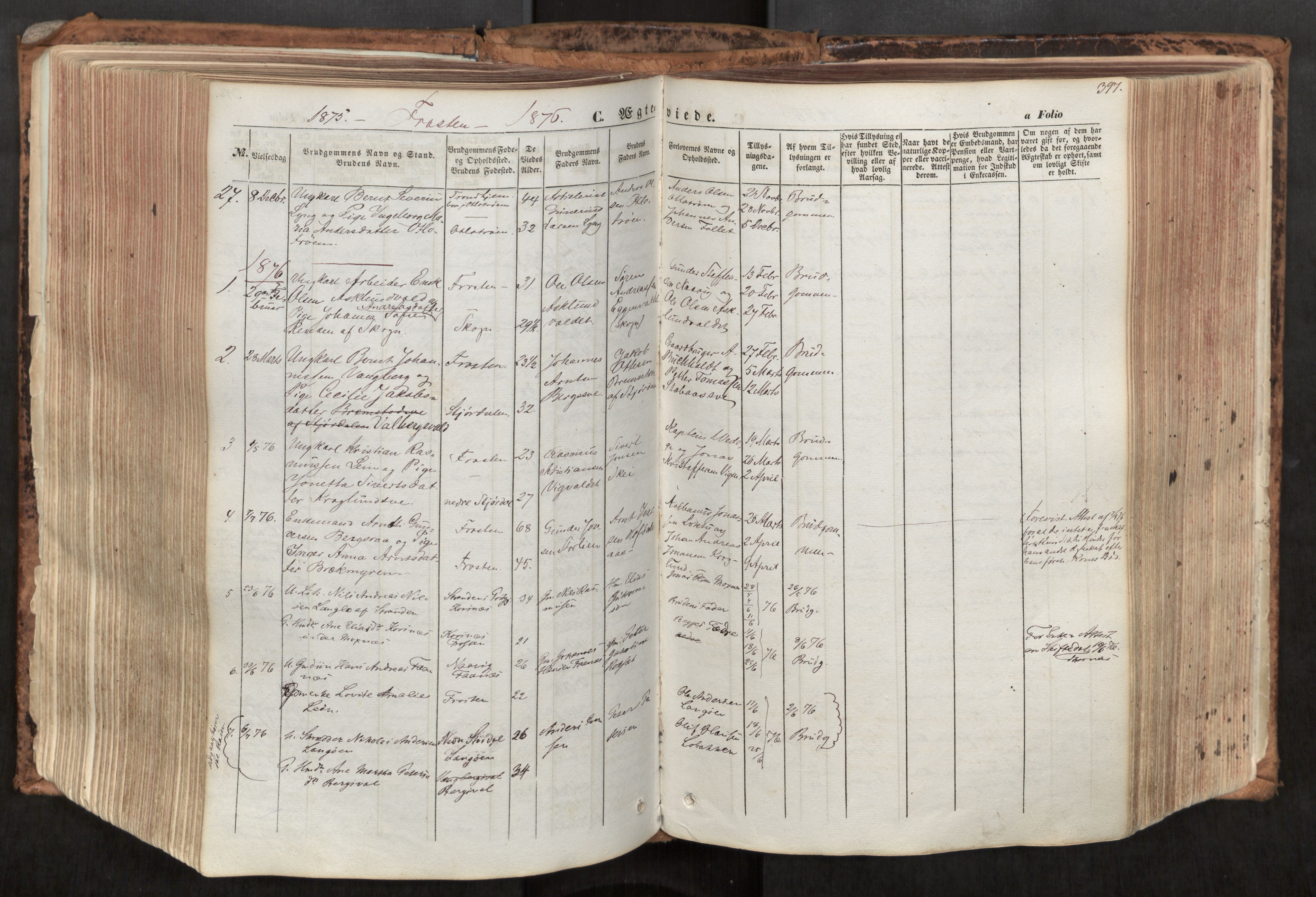 Ministerialprotokoller, klokkerbøker og fødselsregistre - Nord-Trøndelag, SAT/A-1458/713/L0116: Parish register (official) no. 713A07, 1850-1877, p. 397