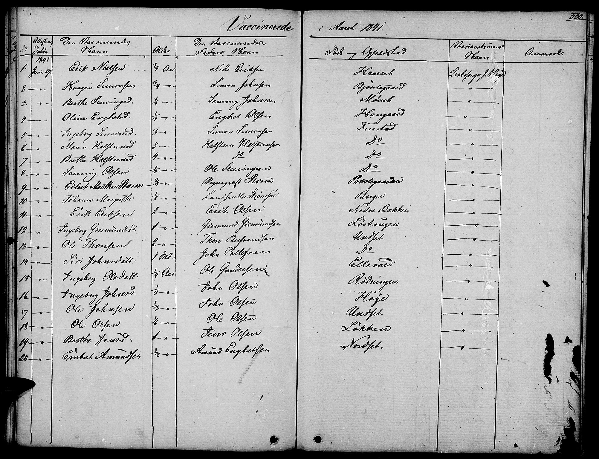 Rendalen prestekontor, AV/SAH-PREST-054/H/Ha/Haa/L0004: Parish register (official) no. 4, 1829-1852, p. 330