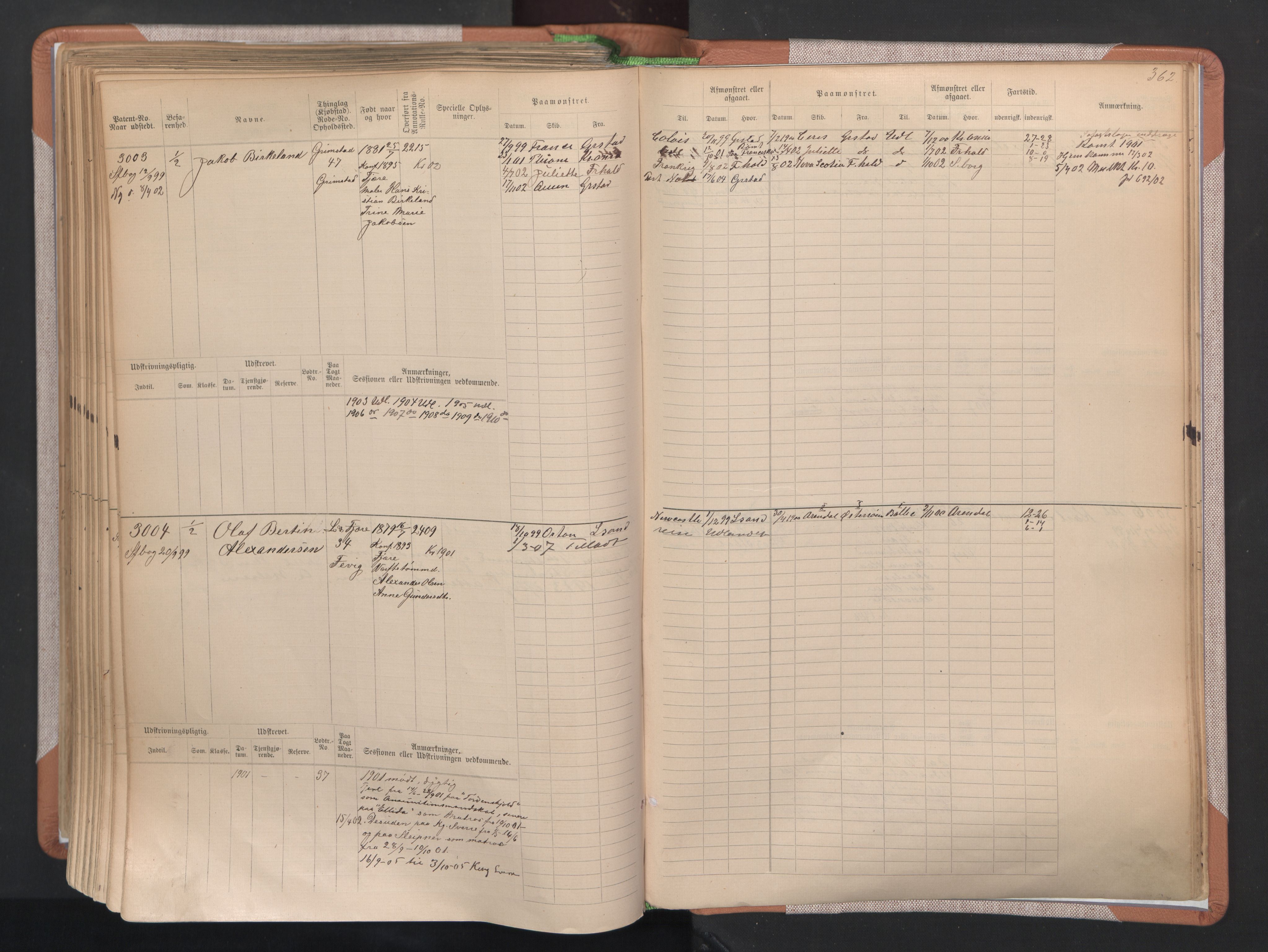 Grimstad mønstringskrets, AV/SAK-2031-0013/F/Fb/L0004: Hovedrulle A nr 2277-3042, F-7, 1889-1940, p. 370