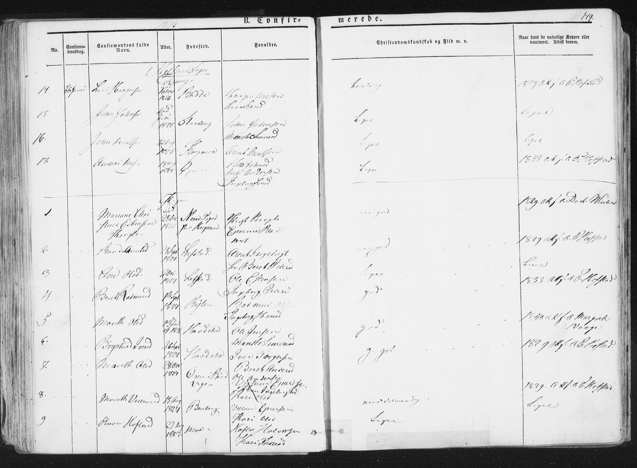 Ministerialprotokoller, klokkerbøker og fødselsregistre - Sør-Trøndelag, SAT/A-1456/691/L1074: Parish register (official) no. 691A06, 1842-1852, p. 179