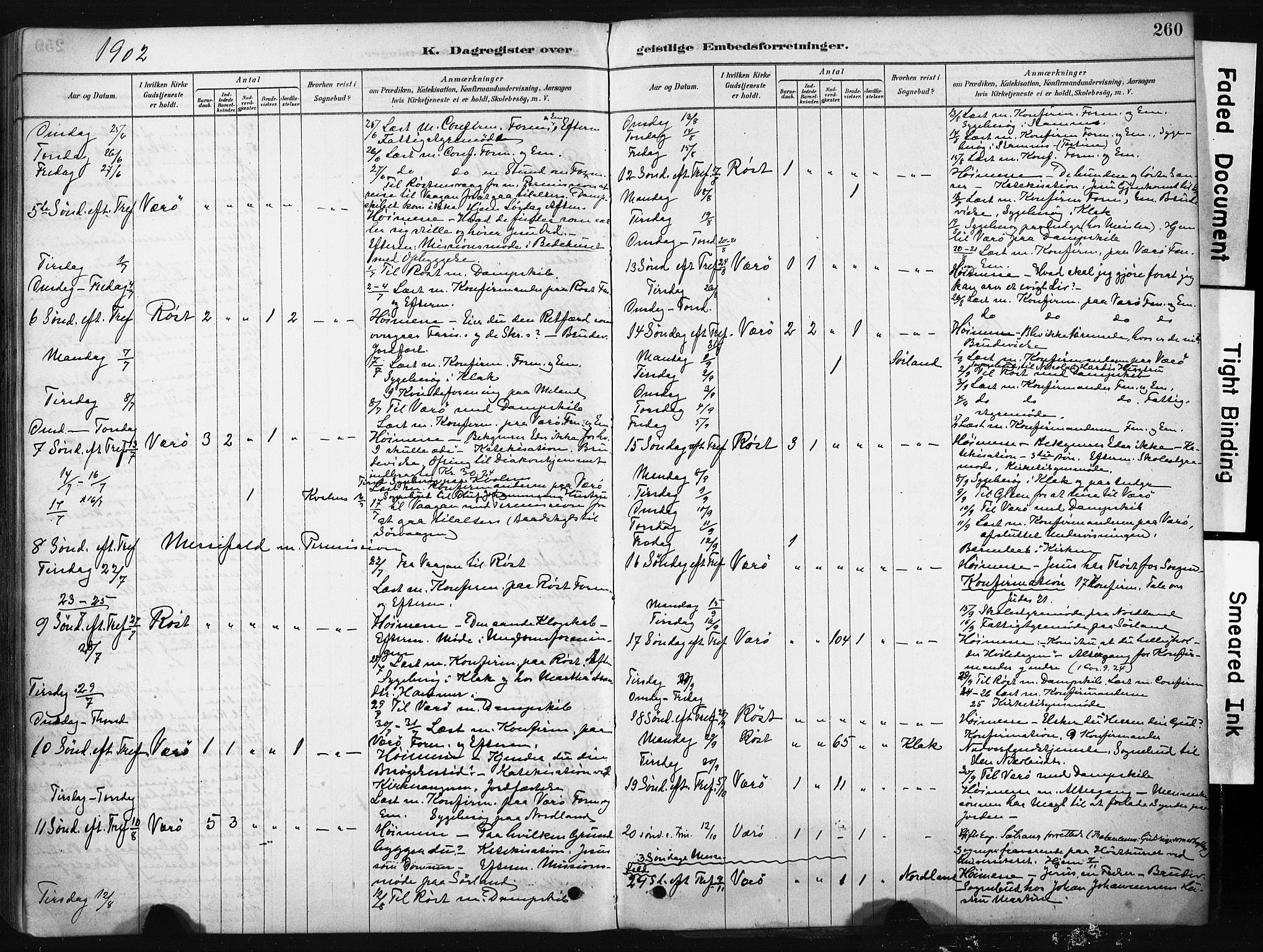 Ministerialprotokoller, klokkerbøker og fødselsregistre - Nordland, AV/SAT-A-1459/808/L0128: Parish register (official) no. 808A01, 1880-1902, p. 260