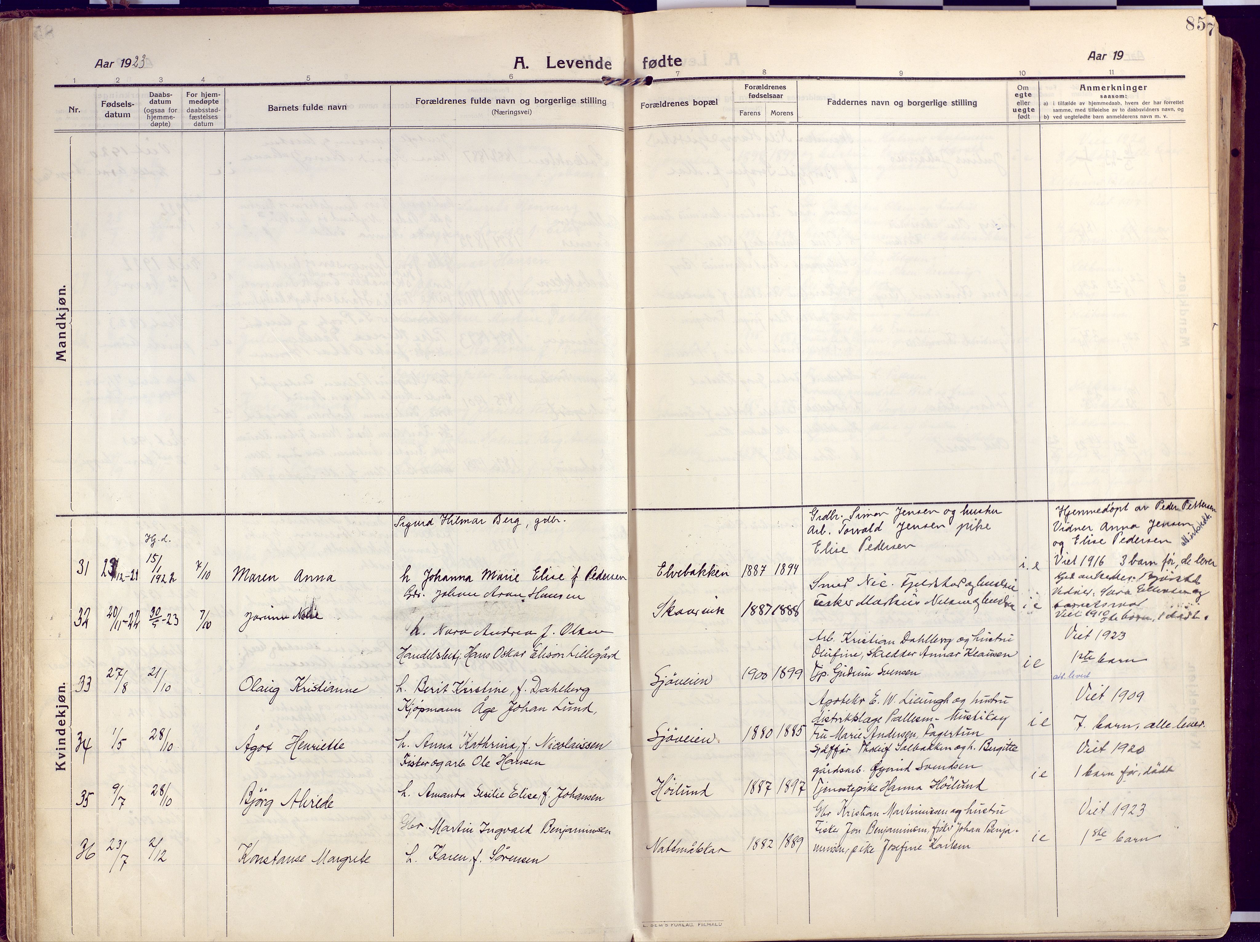 Salangen sokneprestembete, SATØ/S-1324/H/Ha/L0004kirke: Parish register (official) no. 4, 1912-1927, p. 85