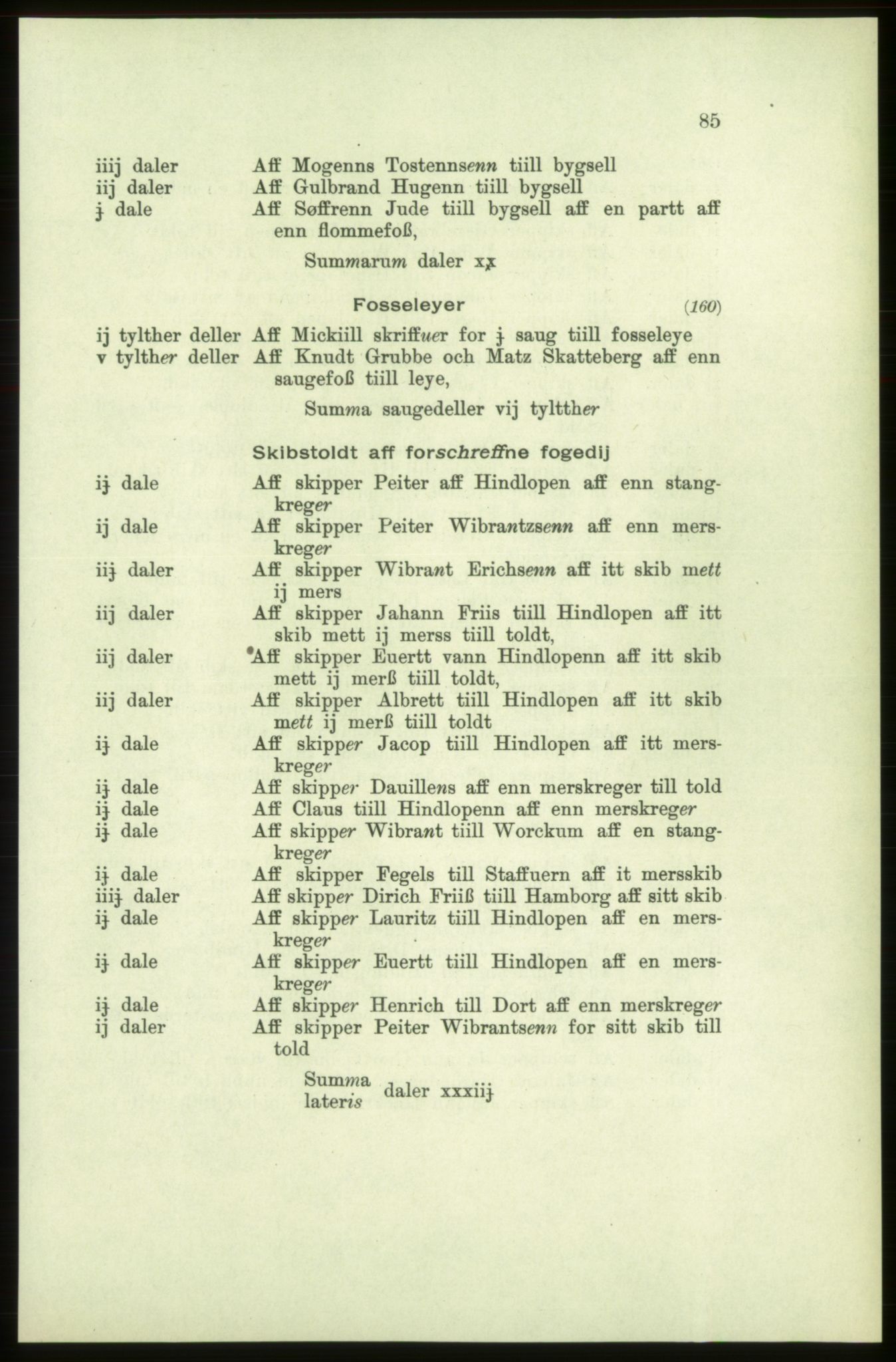 Publikasjoner utgitt av Arkivverket, PUBL/PUBL-001/C/0002: Bind 2: Rekneskap for Akershus len 1560-1561, 1560-1561, p. 85