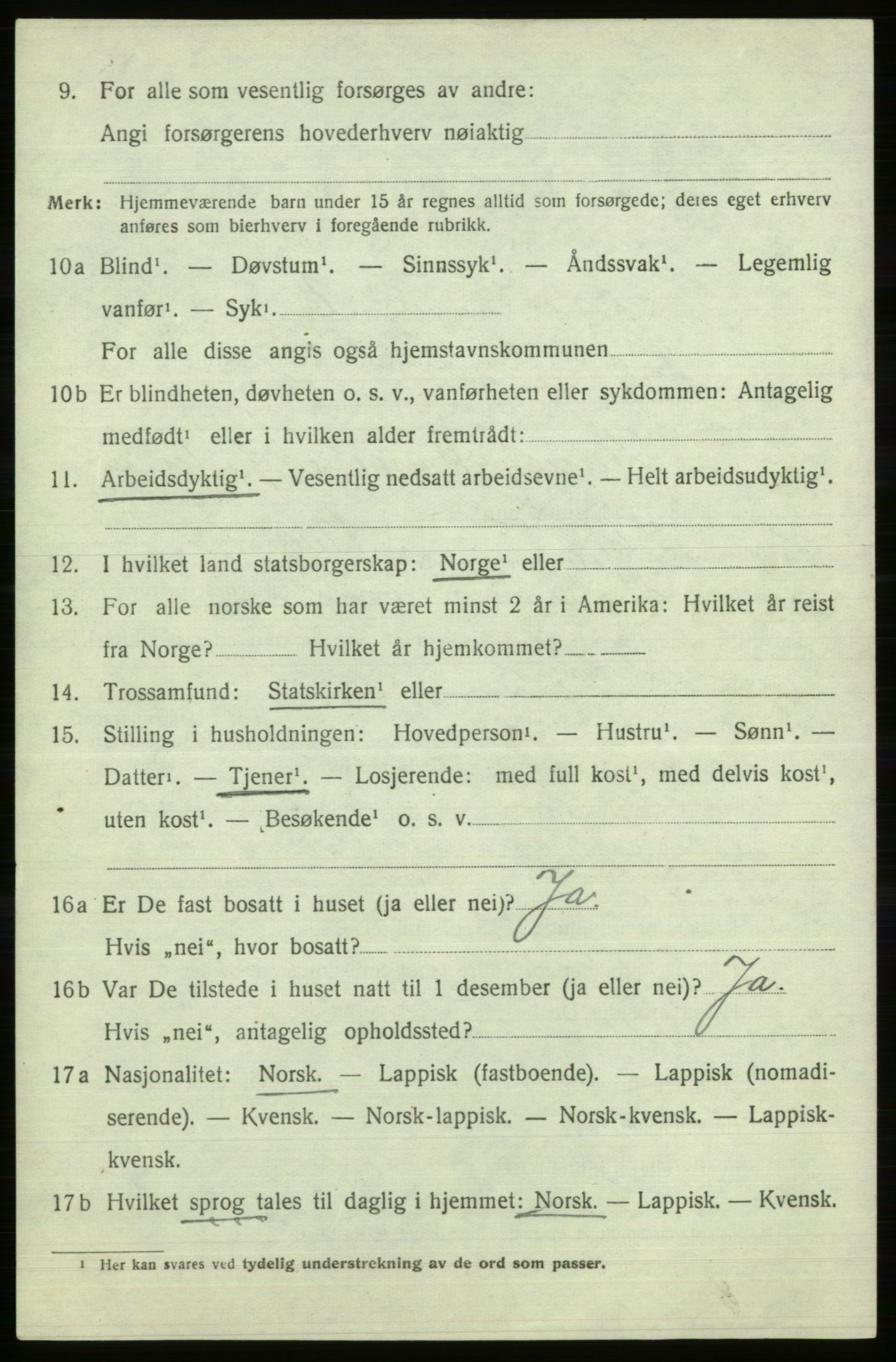 SATØ, 1920 census for Kjelvik, 1920, p. 5426